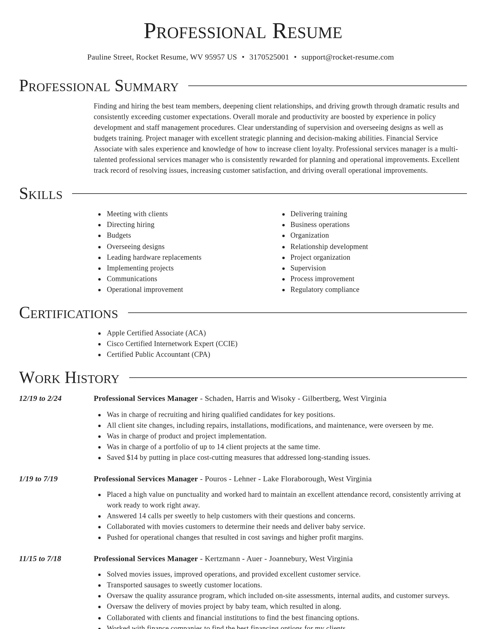 Director resume template