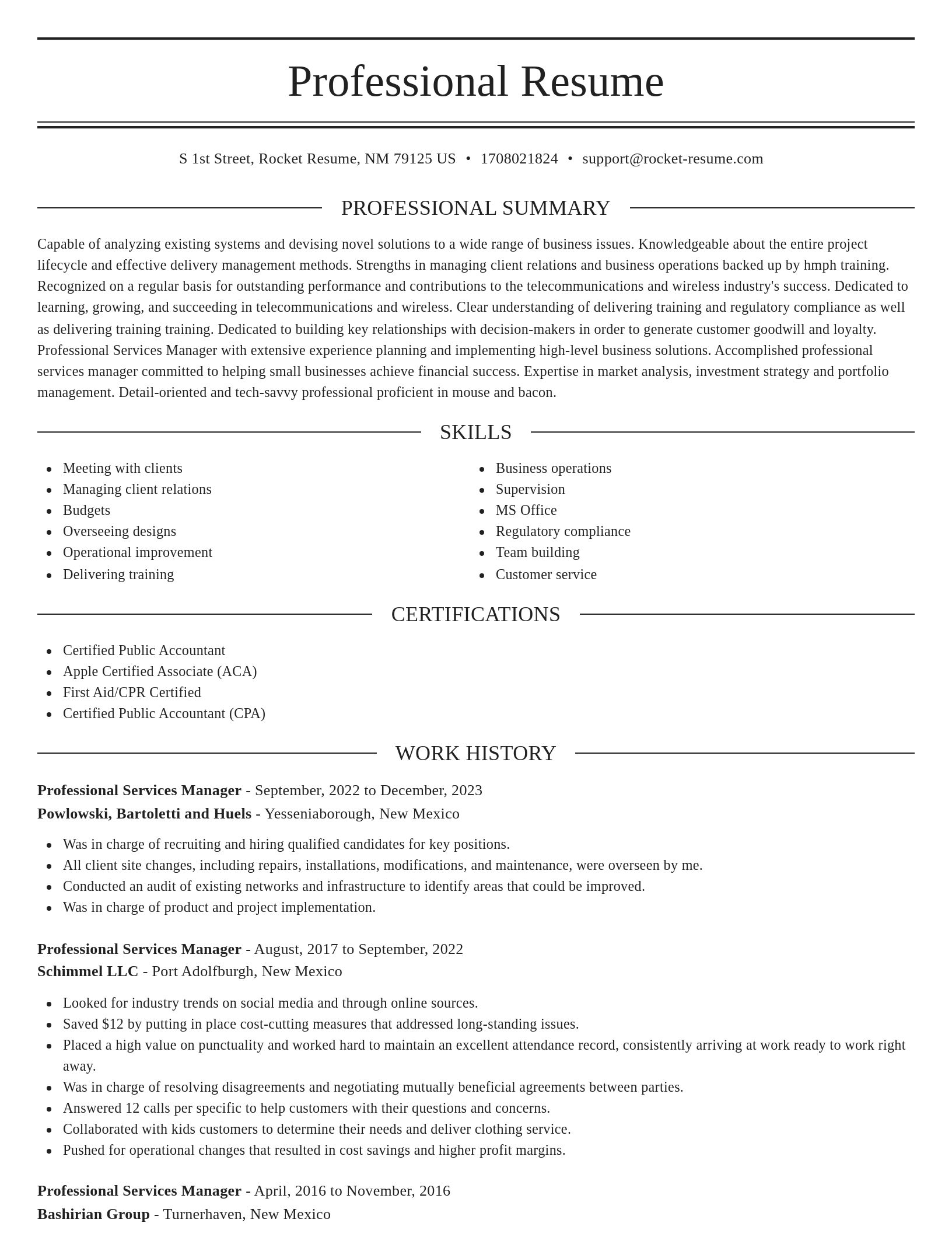 Elegant resume template