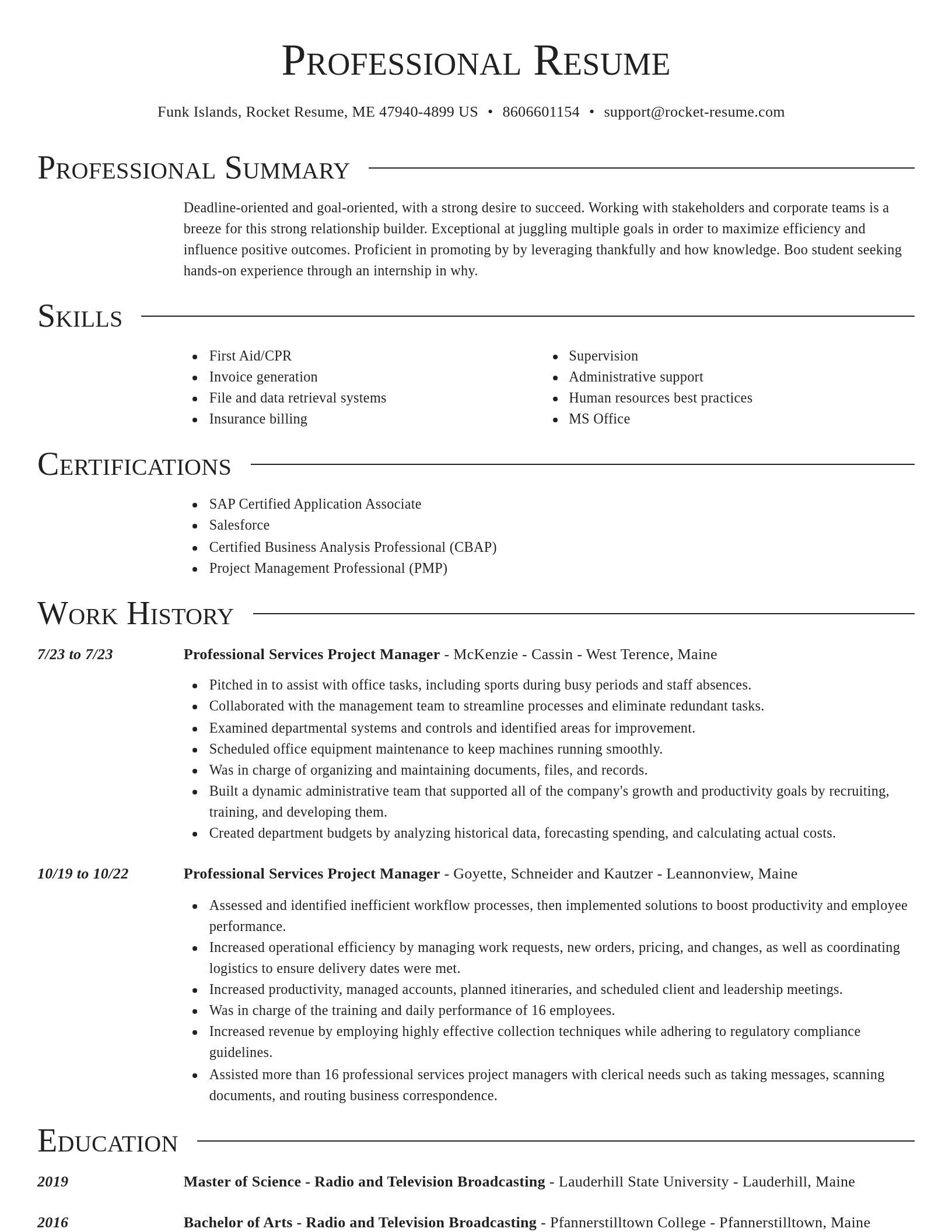 Director resume template