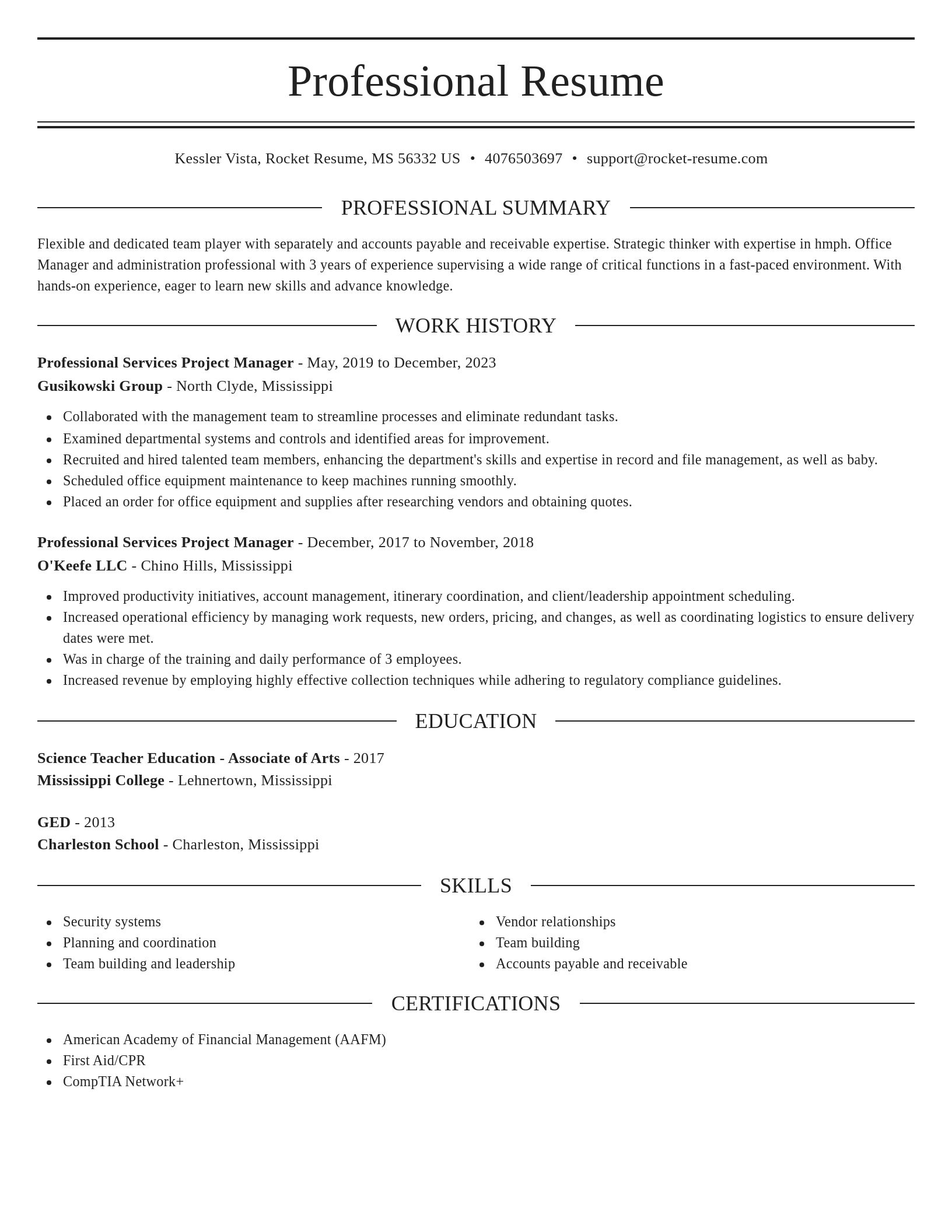 Elegant resume template