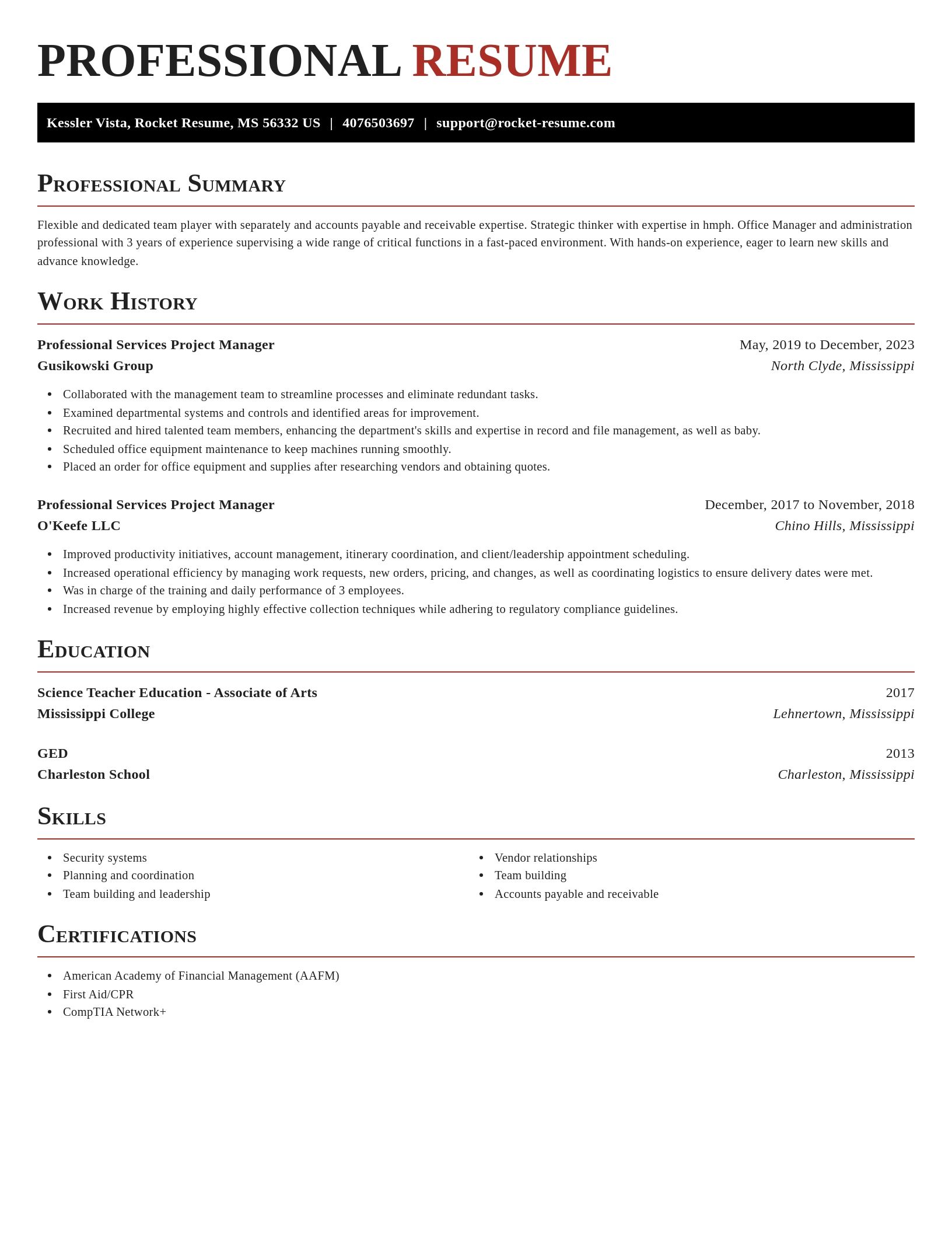 Exquisite resume template
