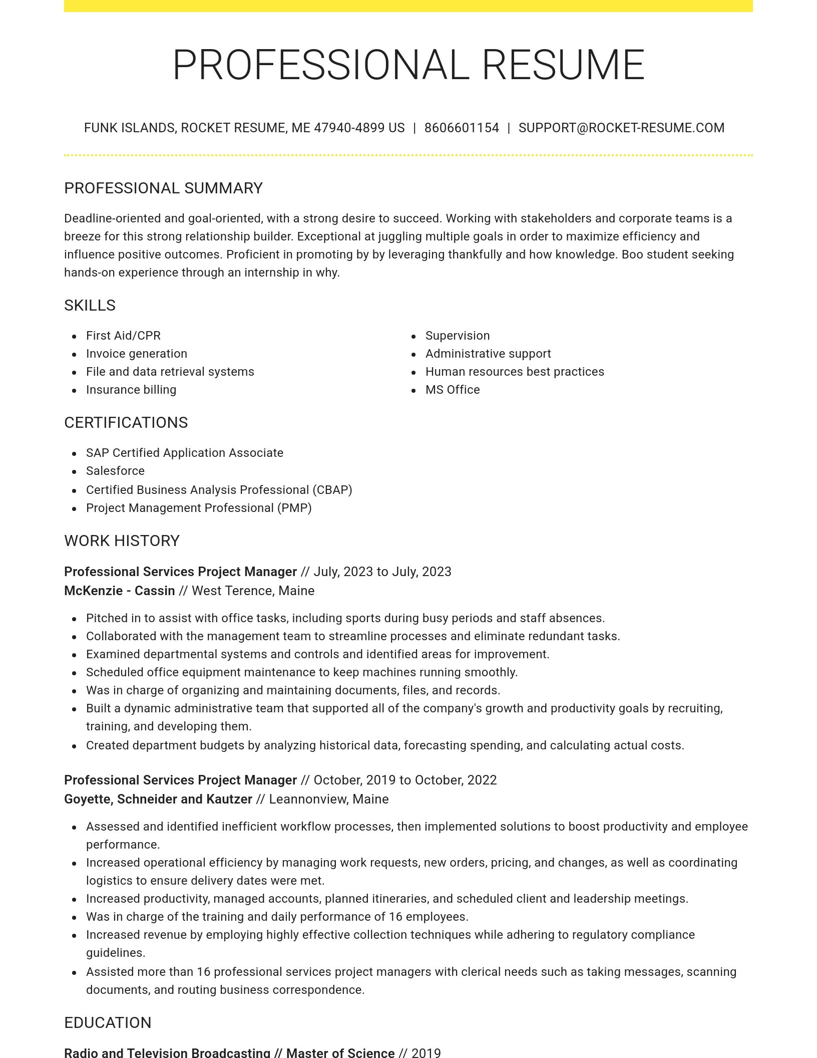 Grand resume template