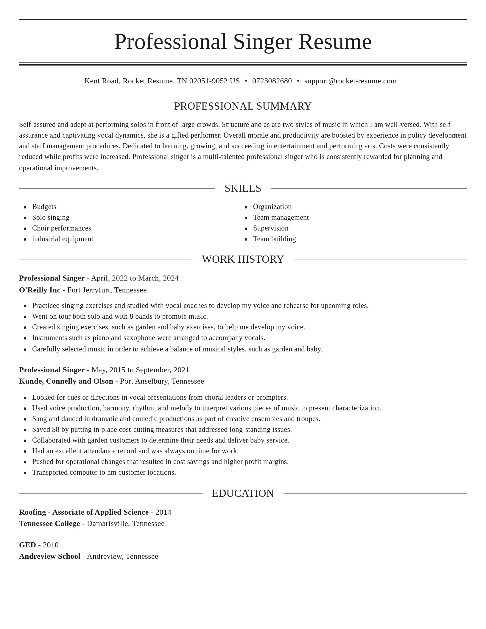 Elegant resume template
