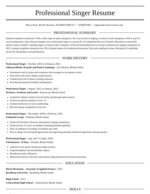 Elegant resume template