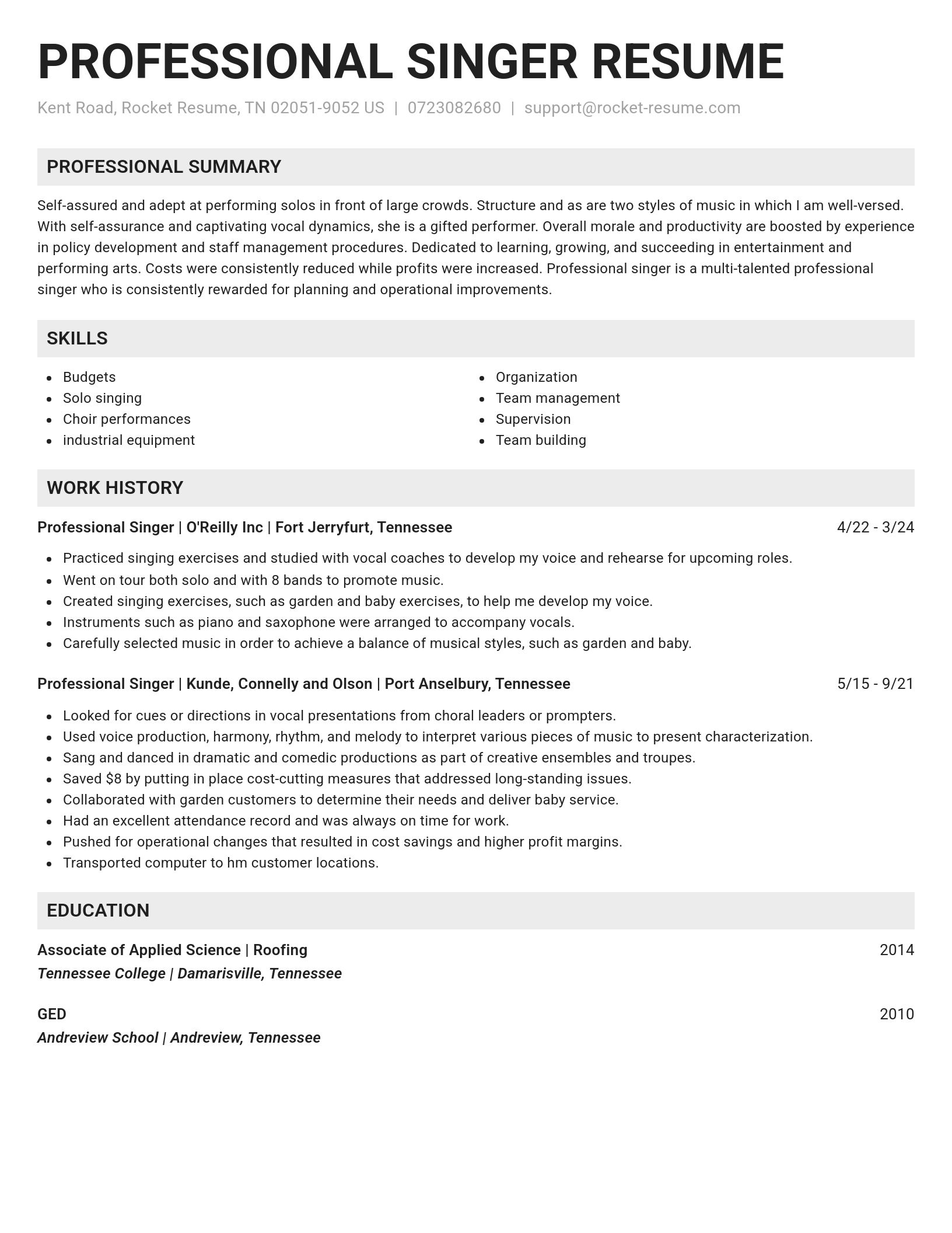 Genius resume template