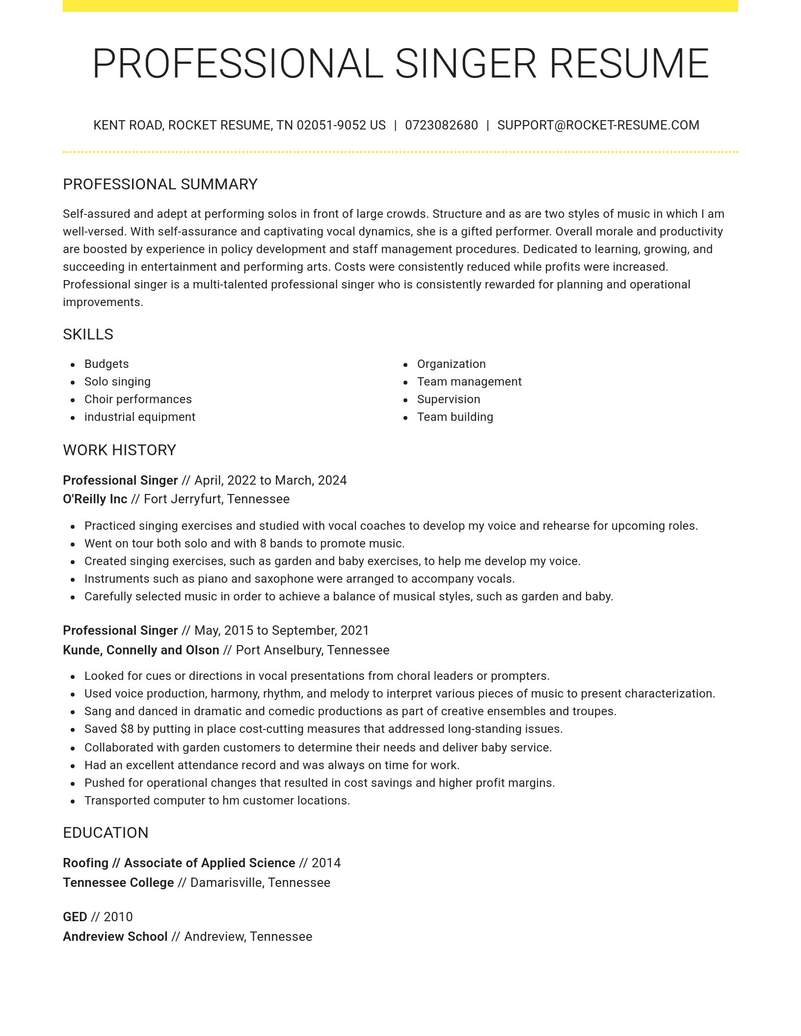 Grand resume template