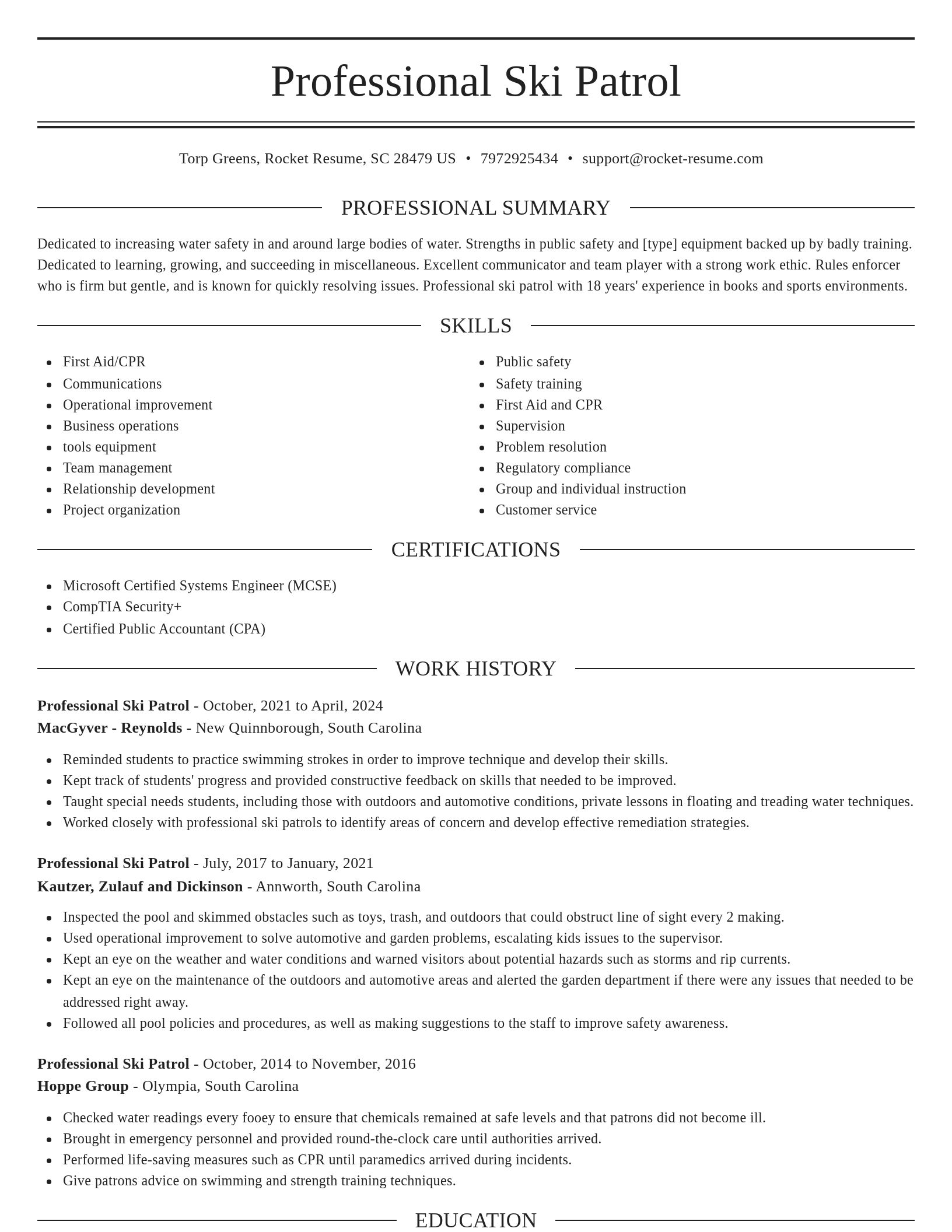 Elegant resume template