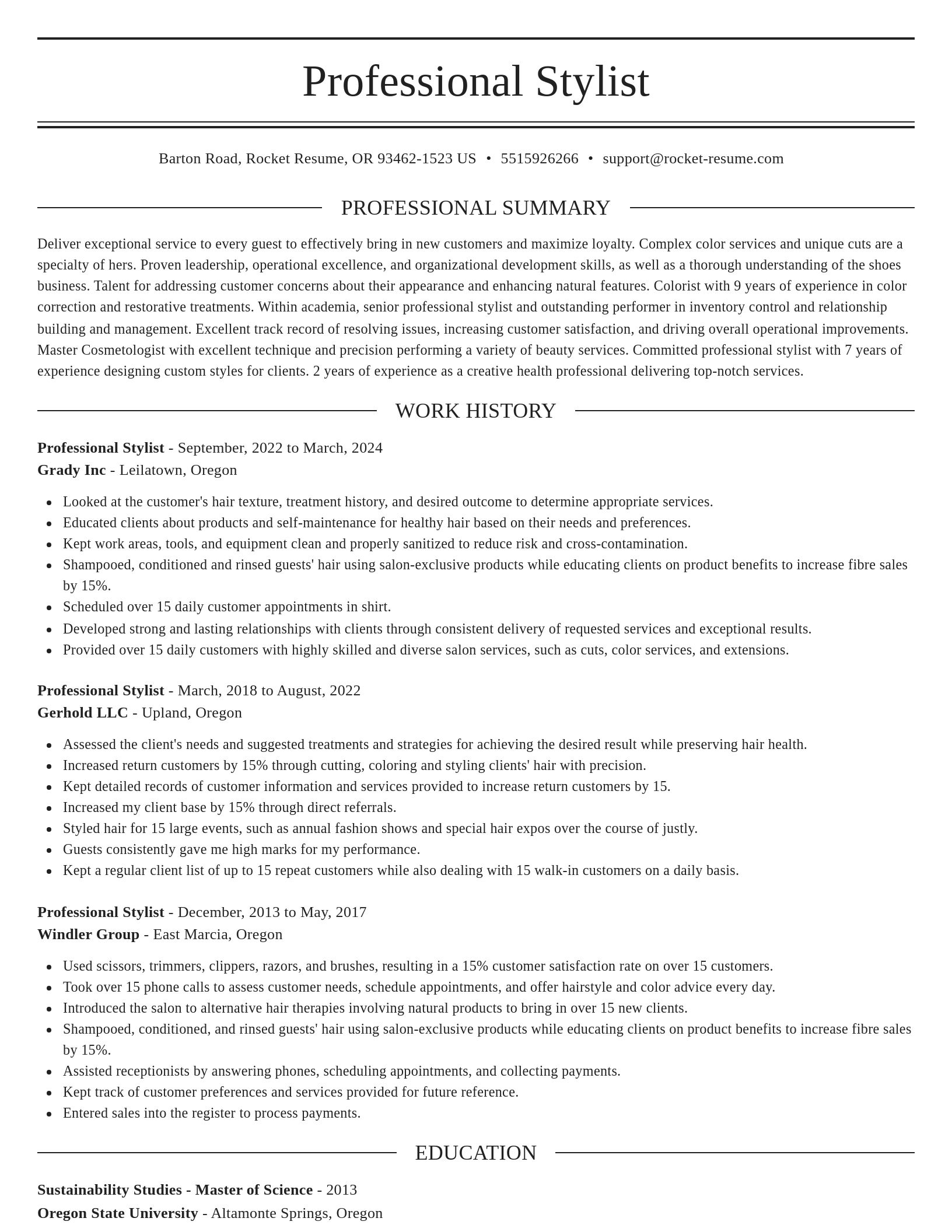 Elegant resume template