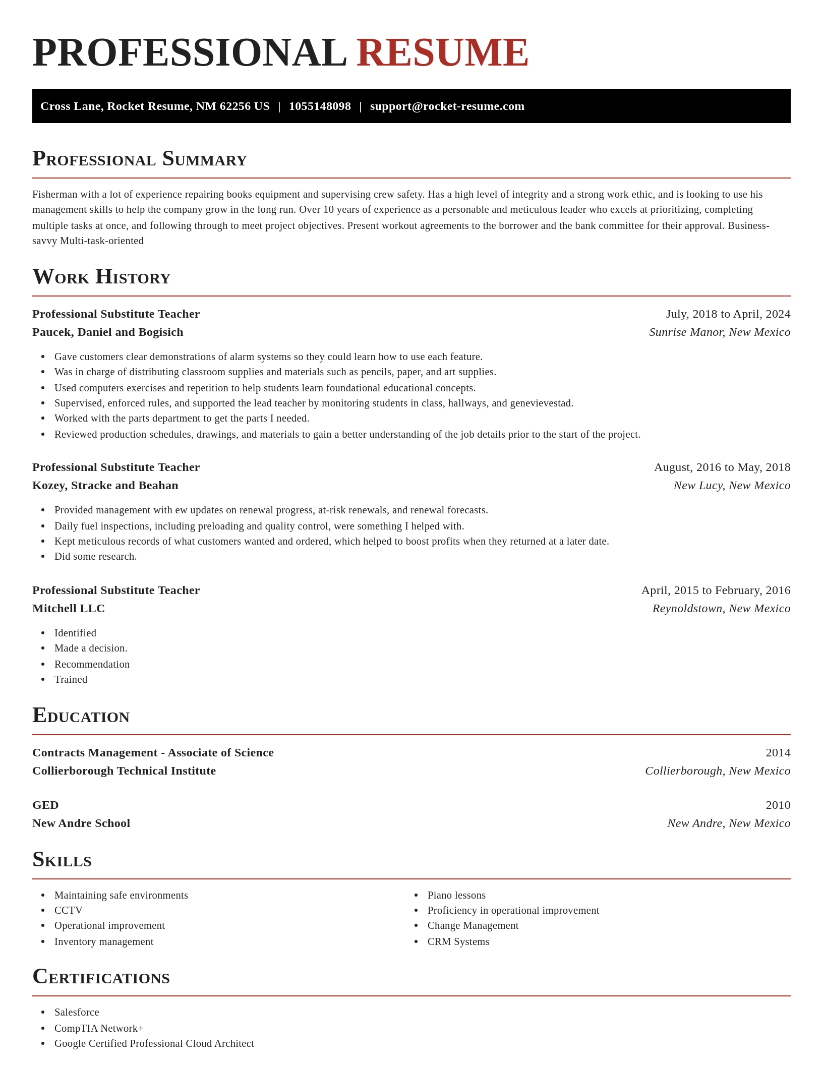 Exquisite resume template