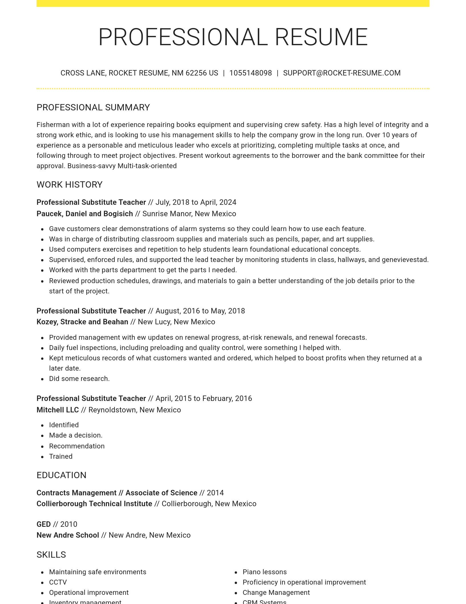 Grand resume template