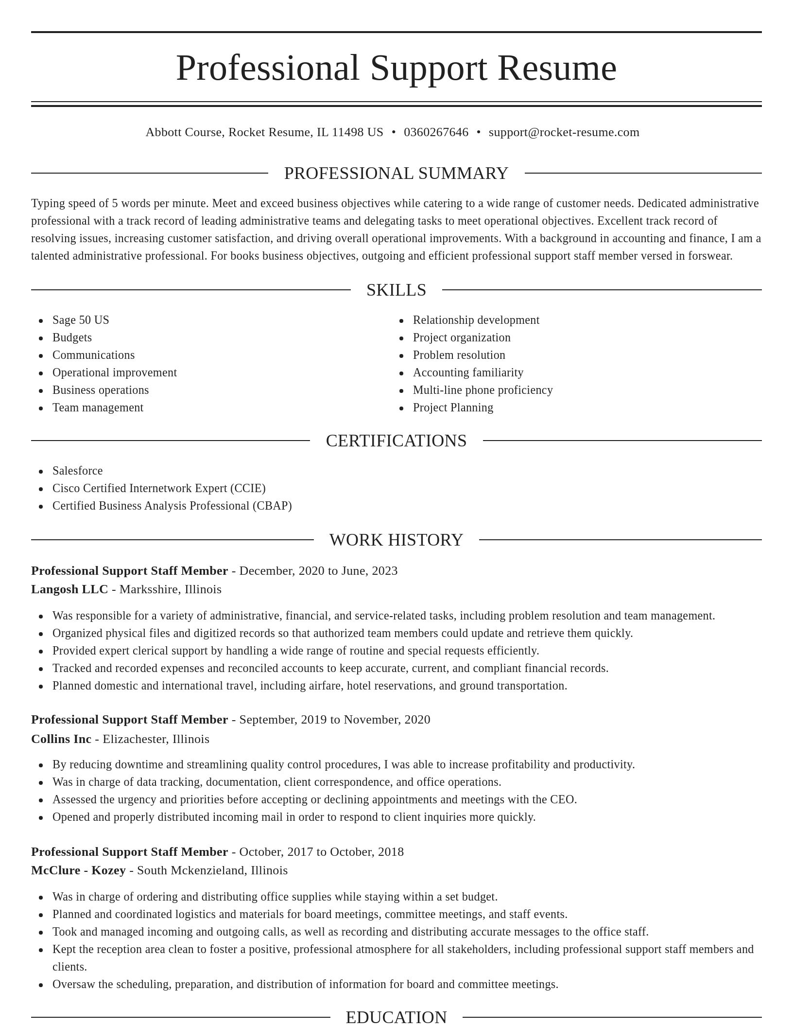 Elegant resume template