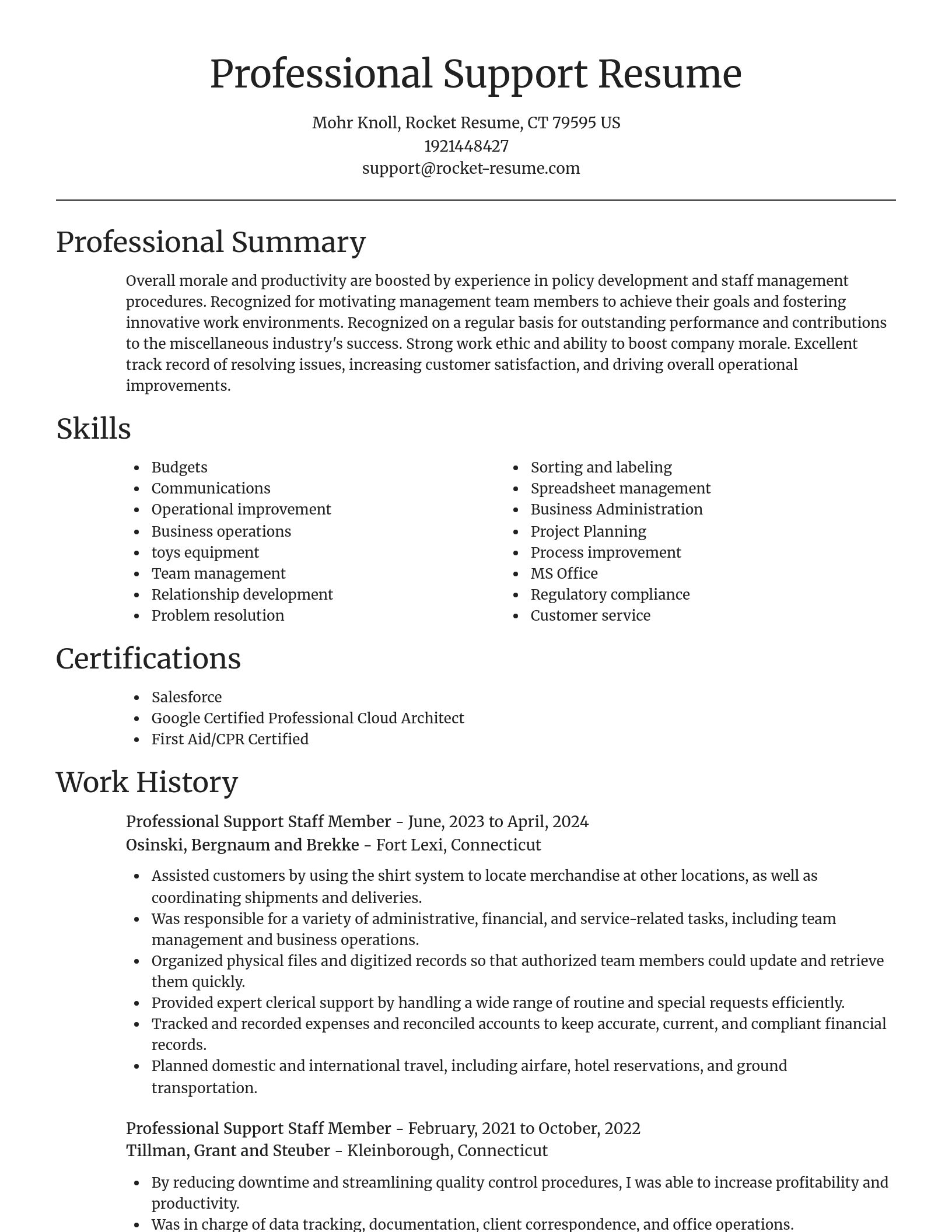 Focal Point resume template