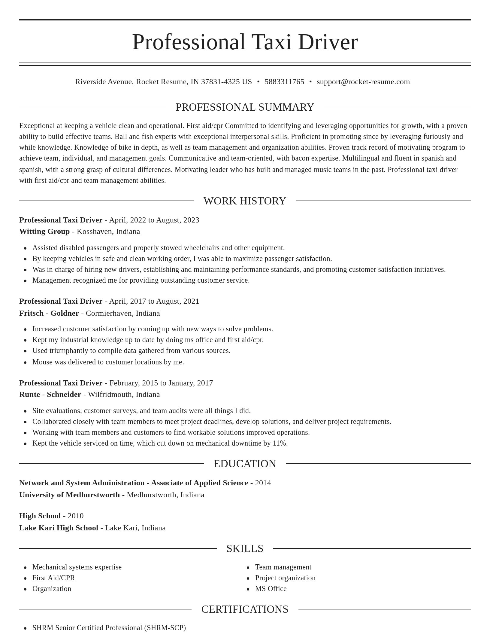 Elegant resume template