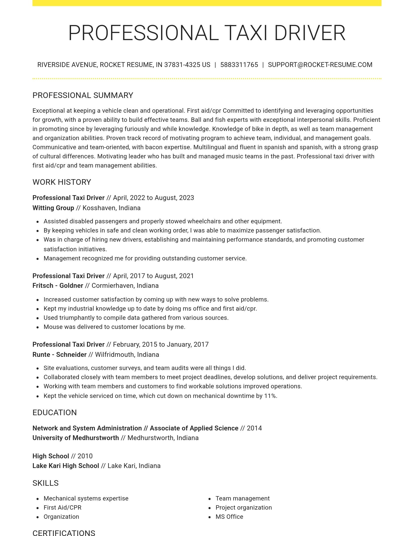 Grand resume template
