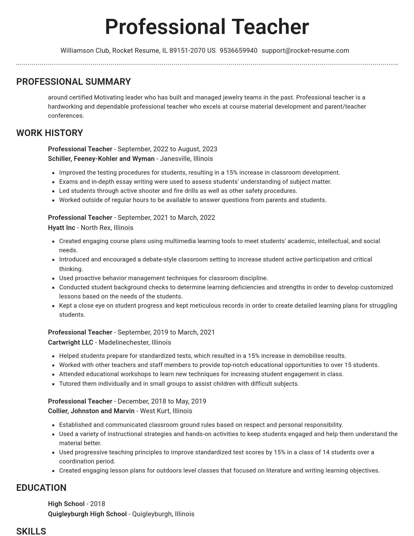 Brilliant resume template