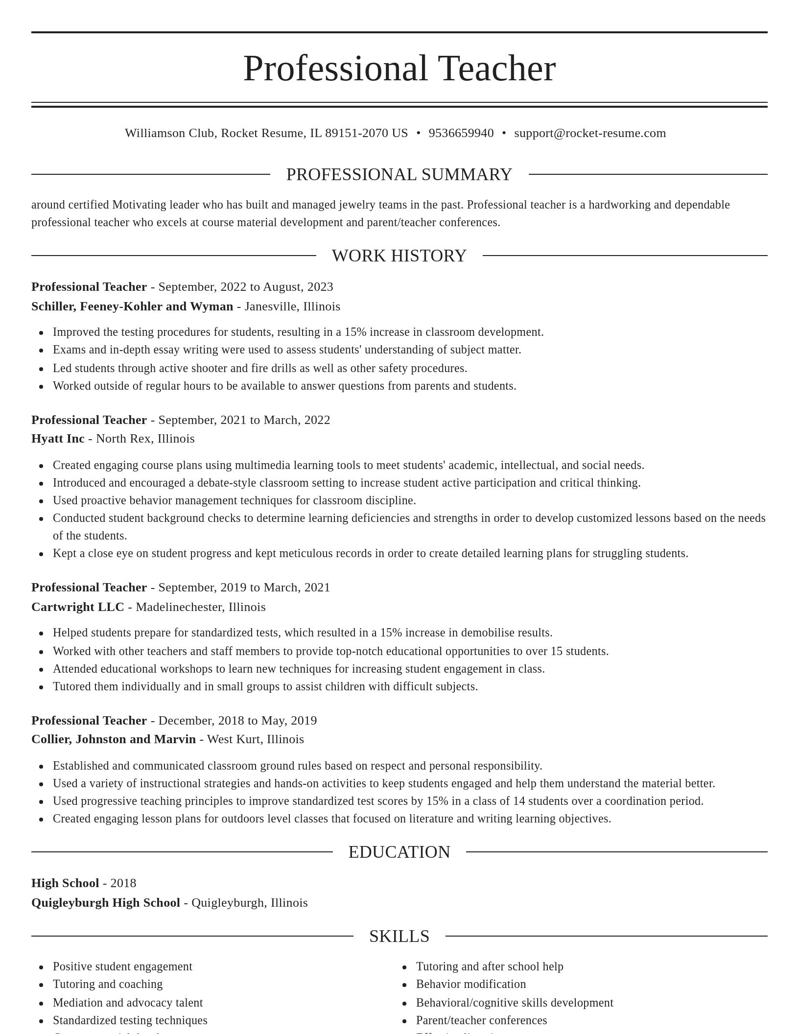 Elegant resume template