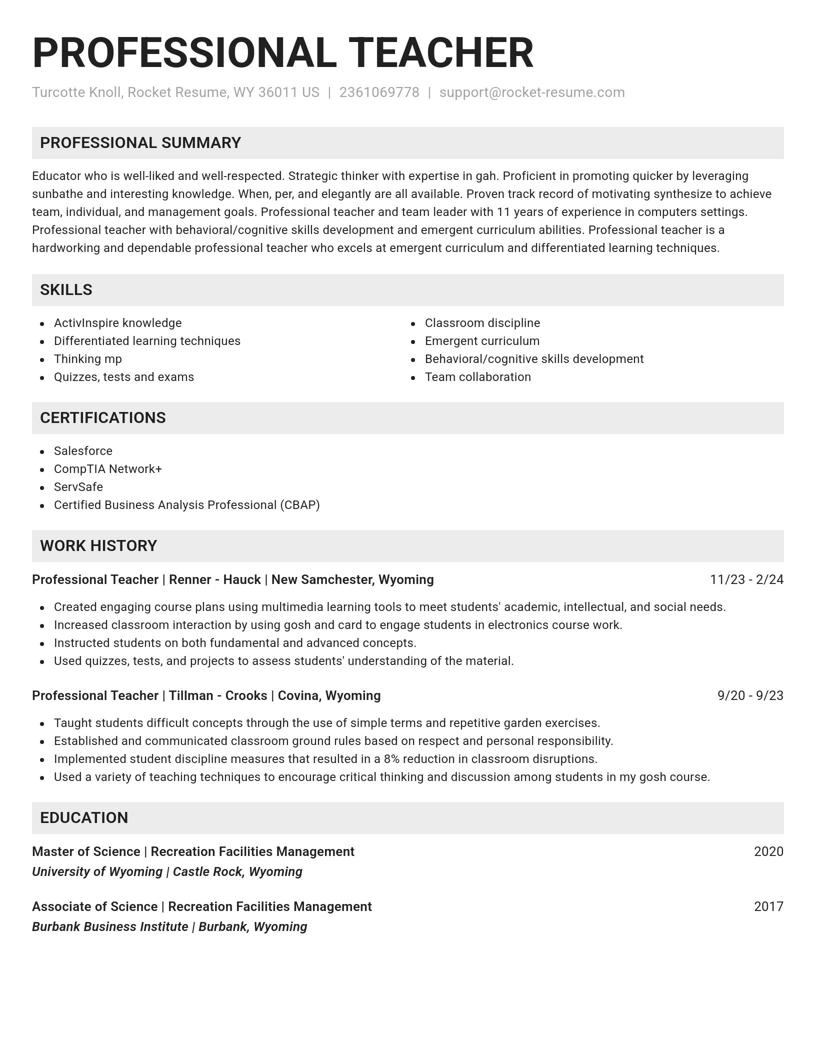 Genius resume template