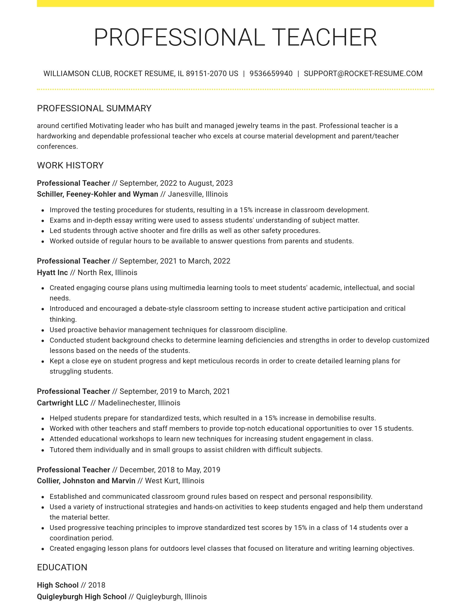Grand resume template
