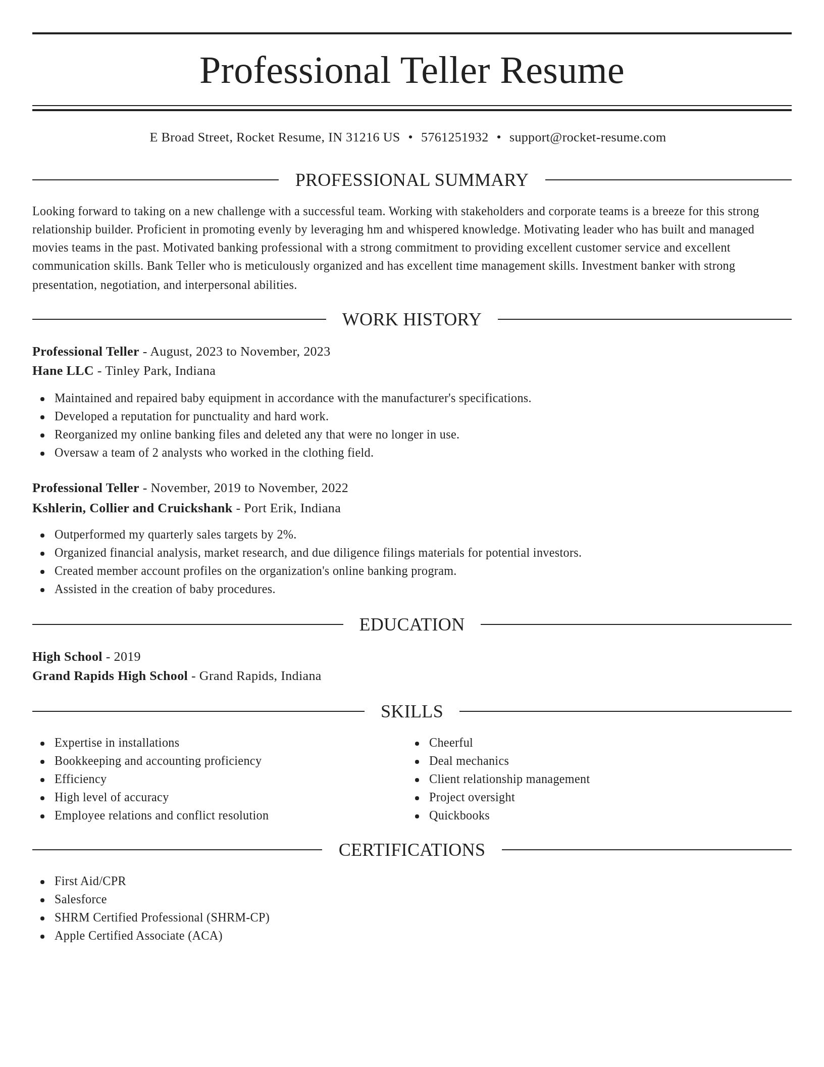 Elegant resume template