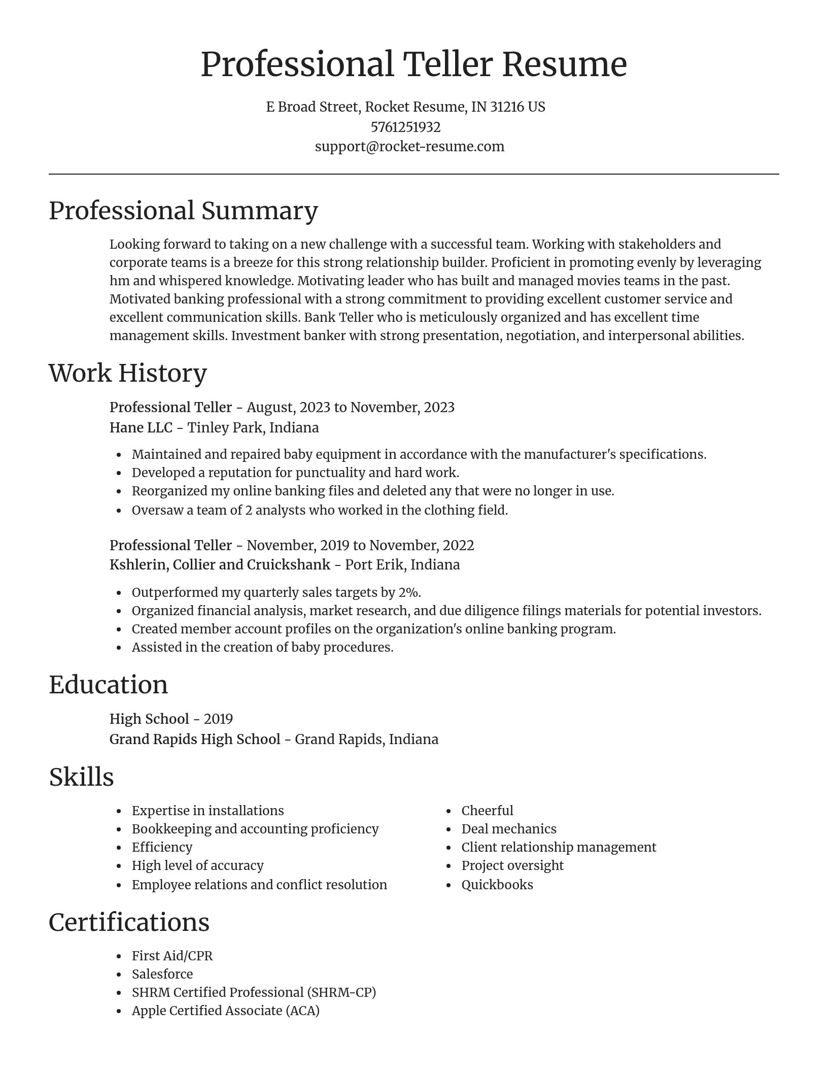 Focal Point resume template