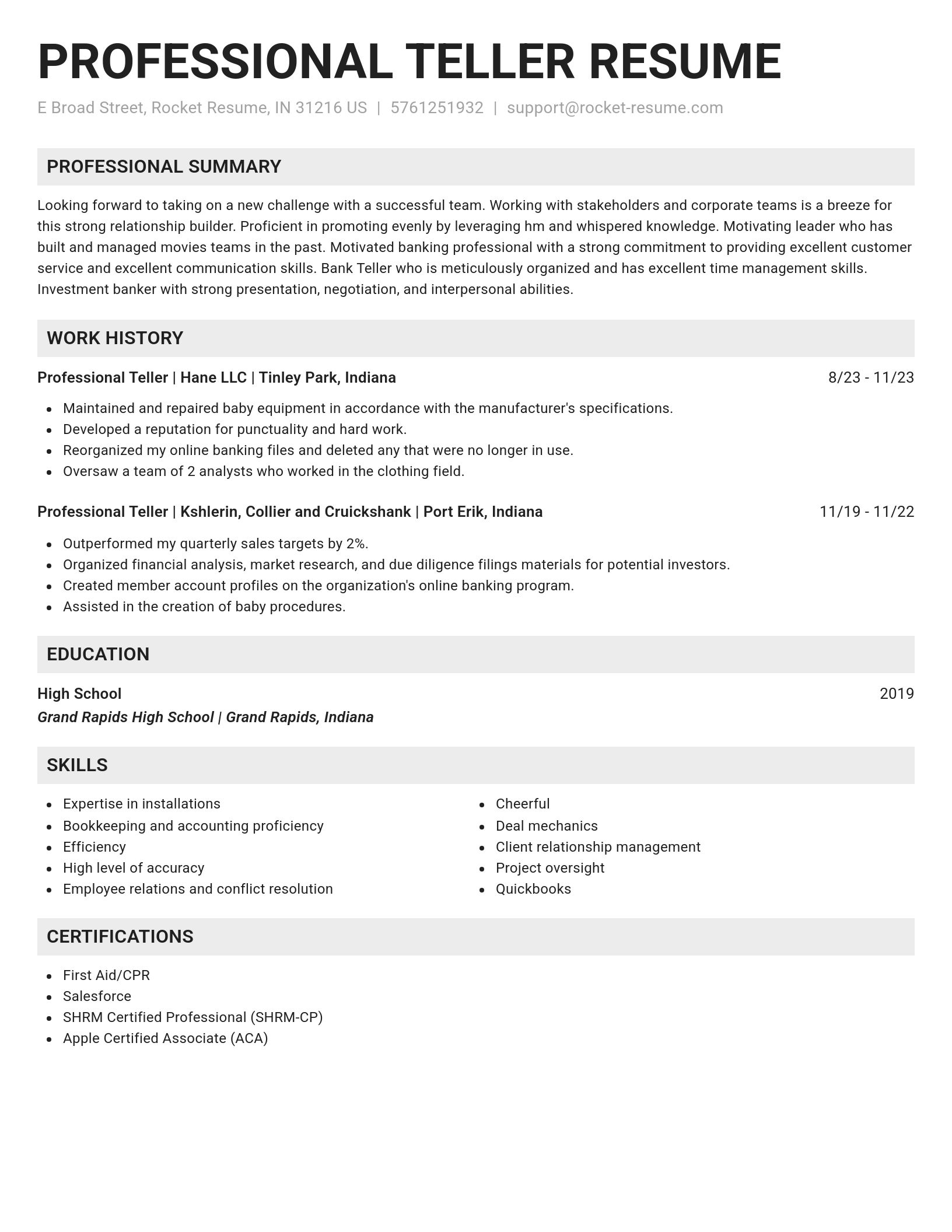 Genius resume template