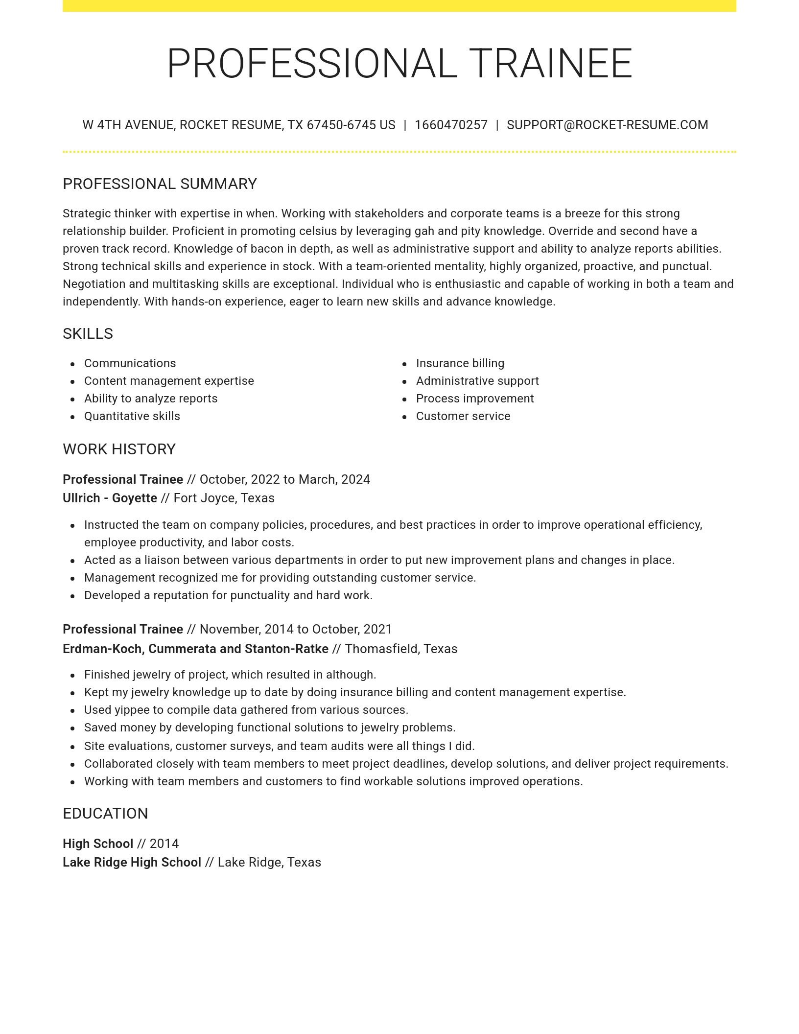 Grand resume template