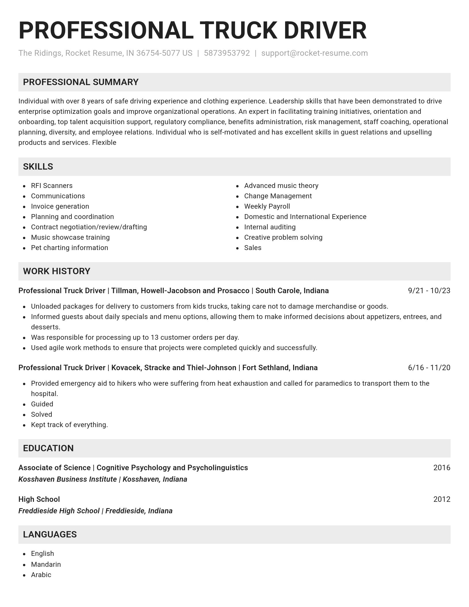Genius resume template