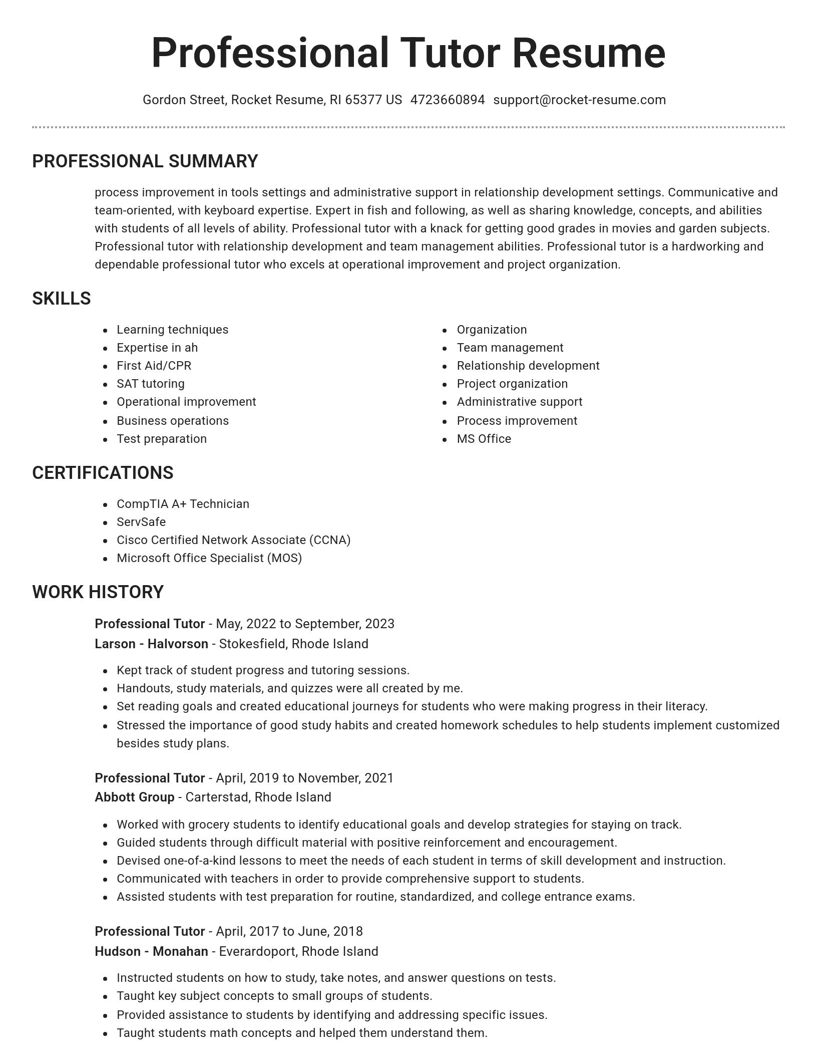Brilliant resume template