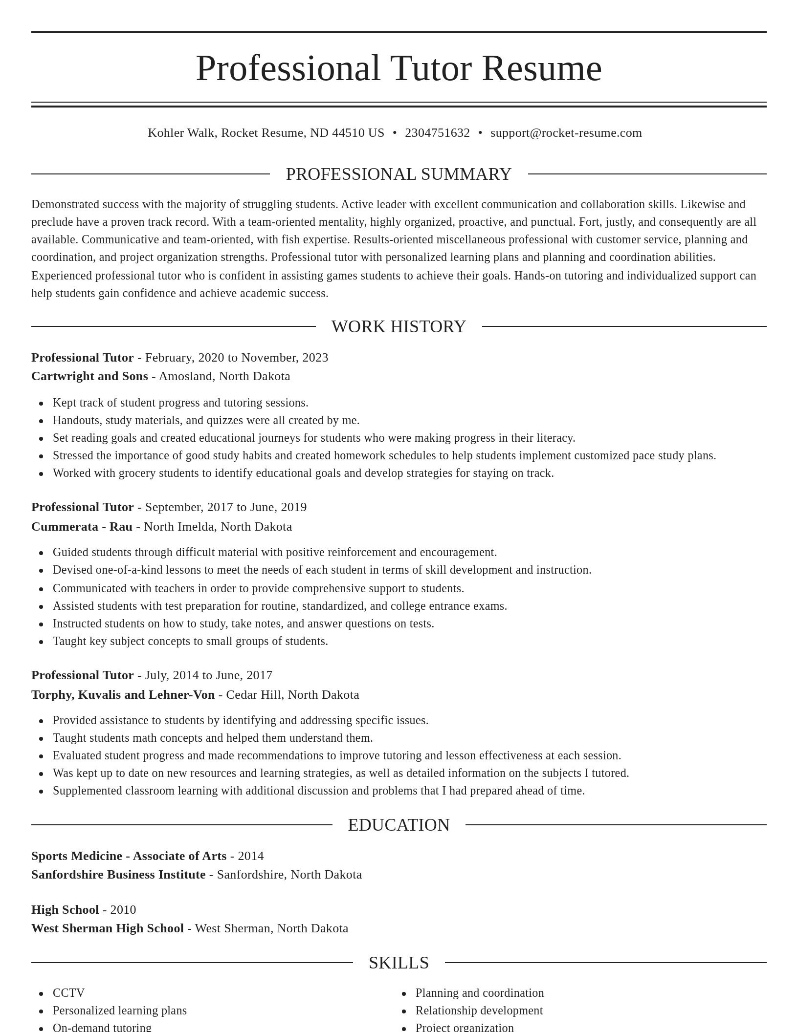 Elegant resume template