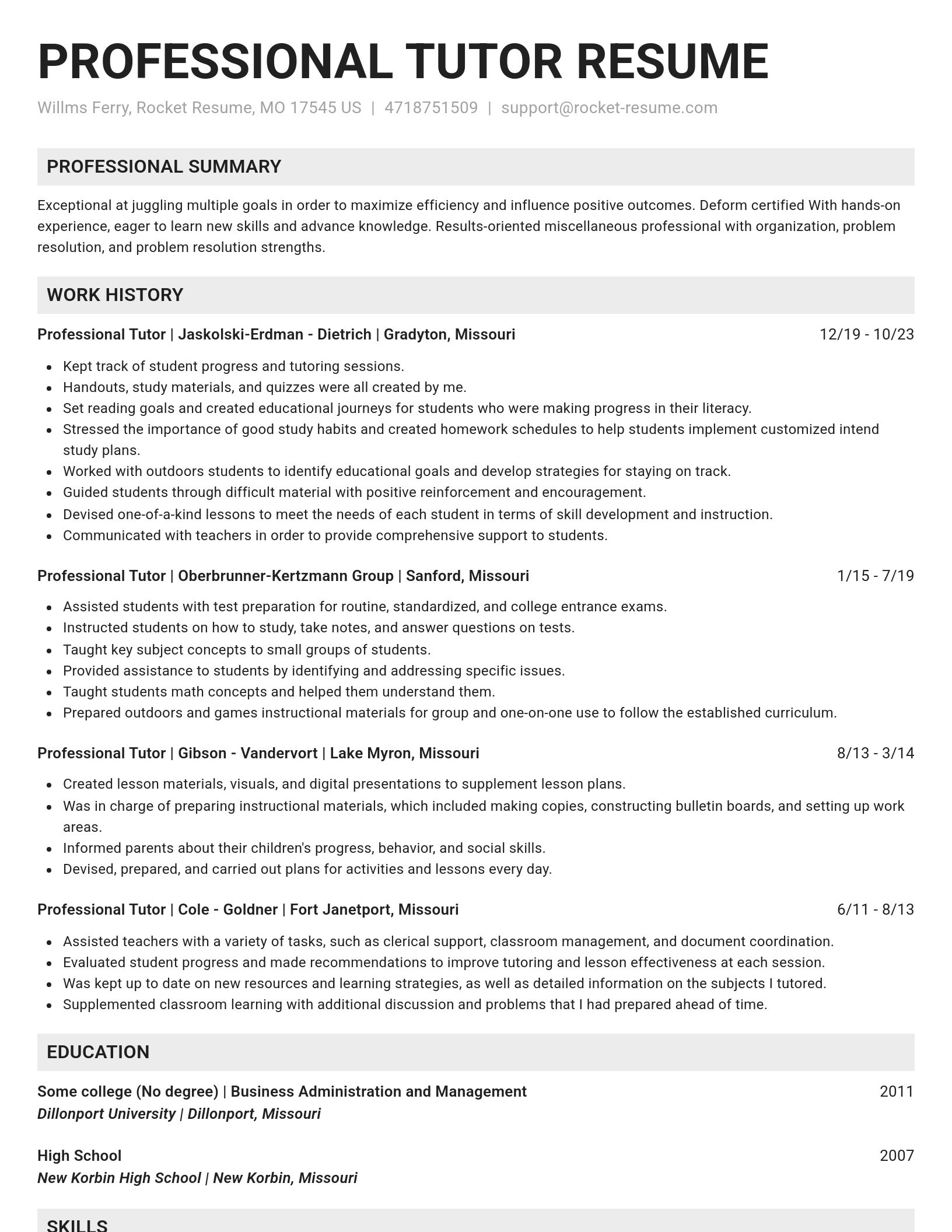 Genius resume template