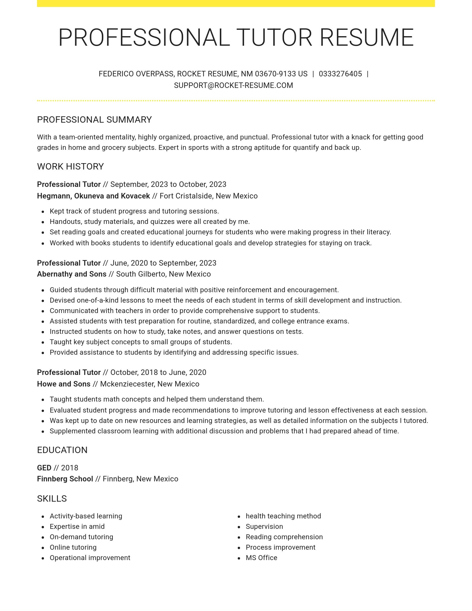 Grand resume template