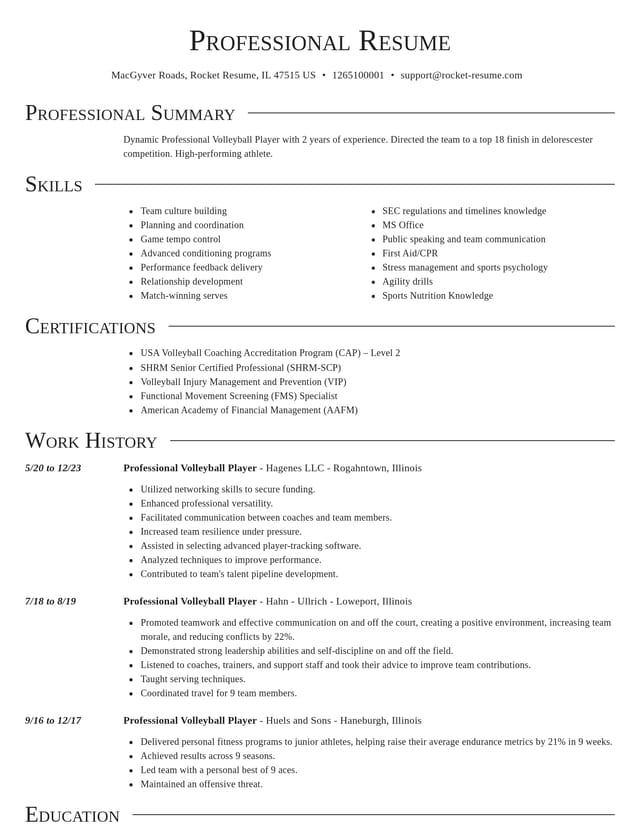 Director resume template