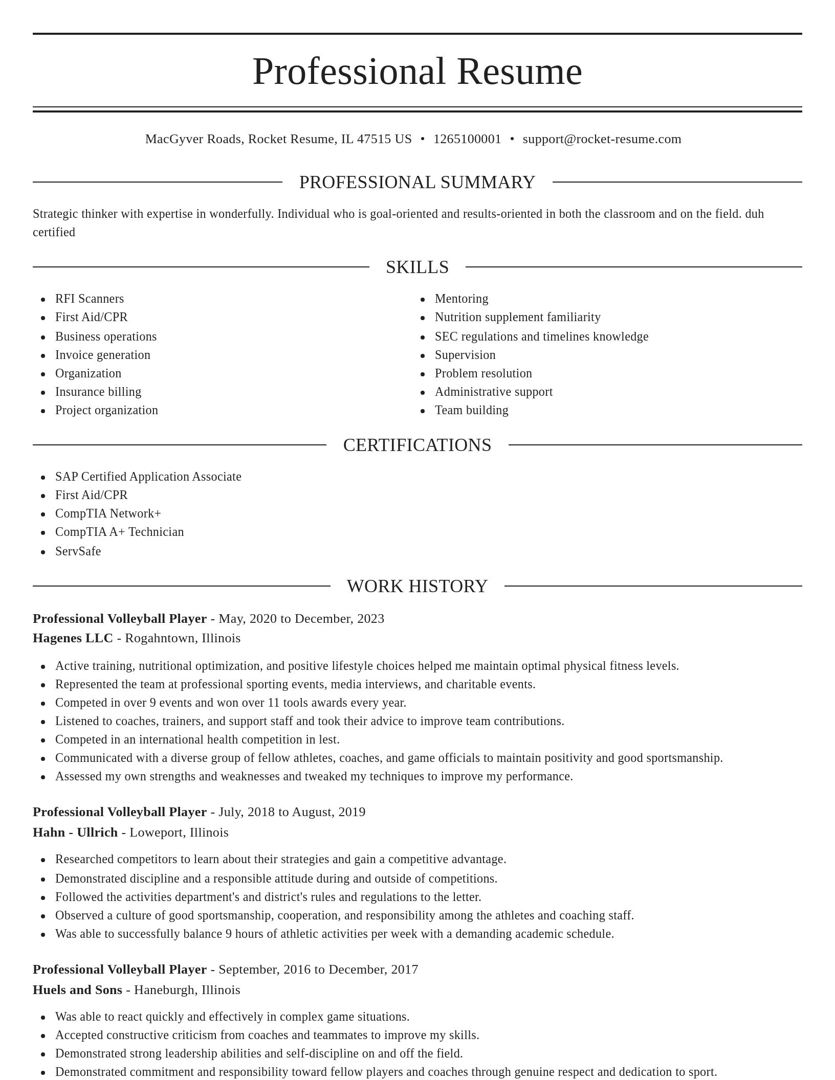 Elegant resume template