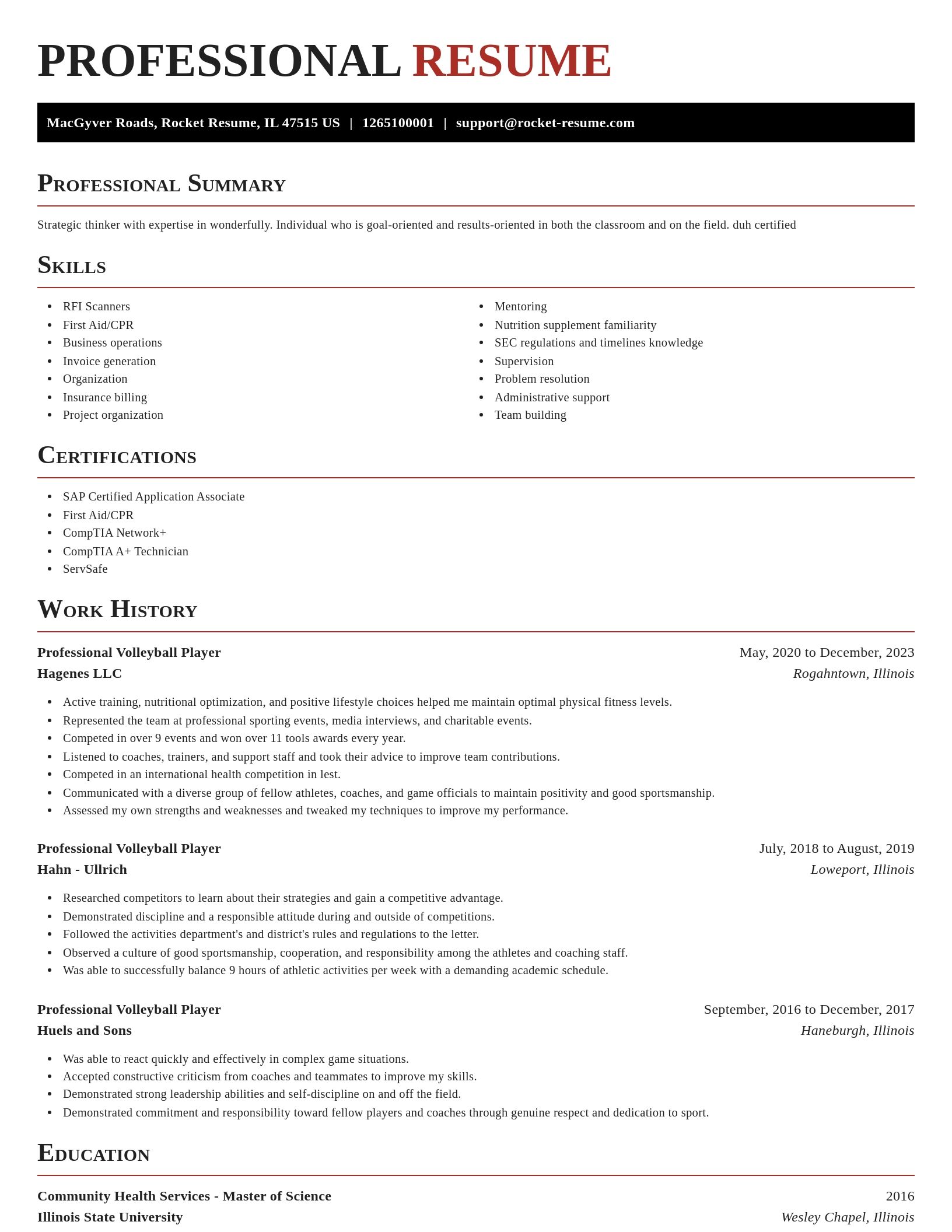 Exquisite resume template