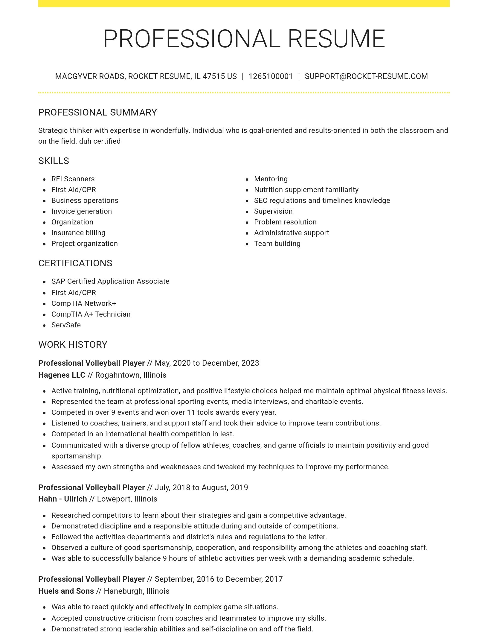 Grand resume template