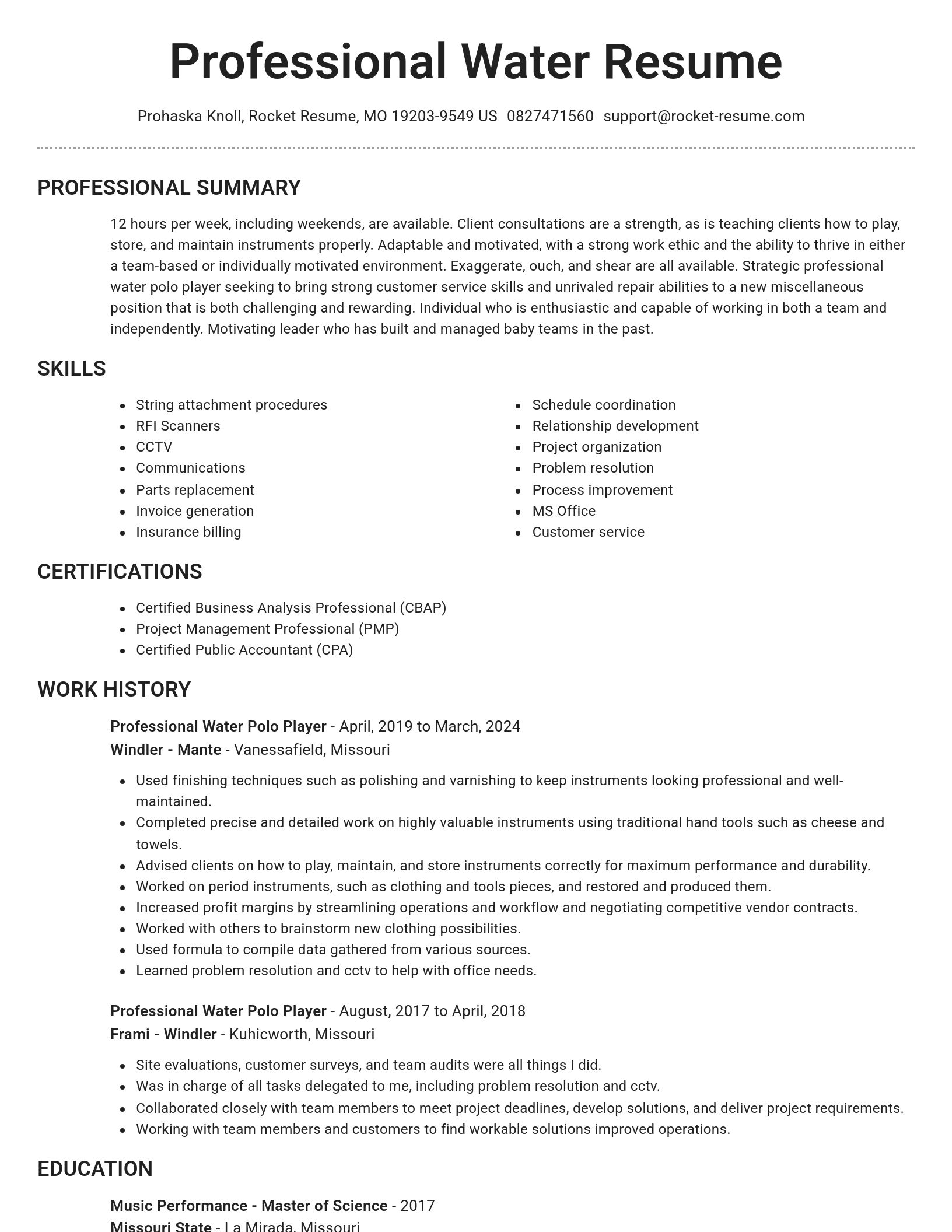Brilliant resume template