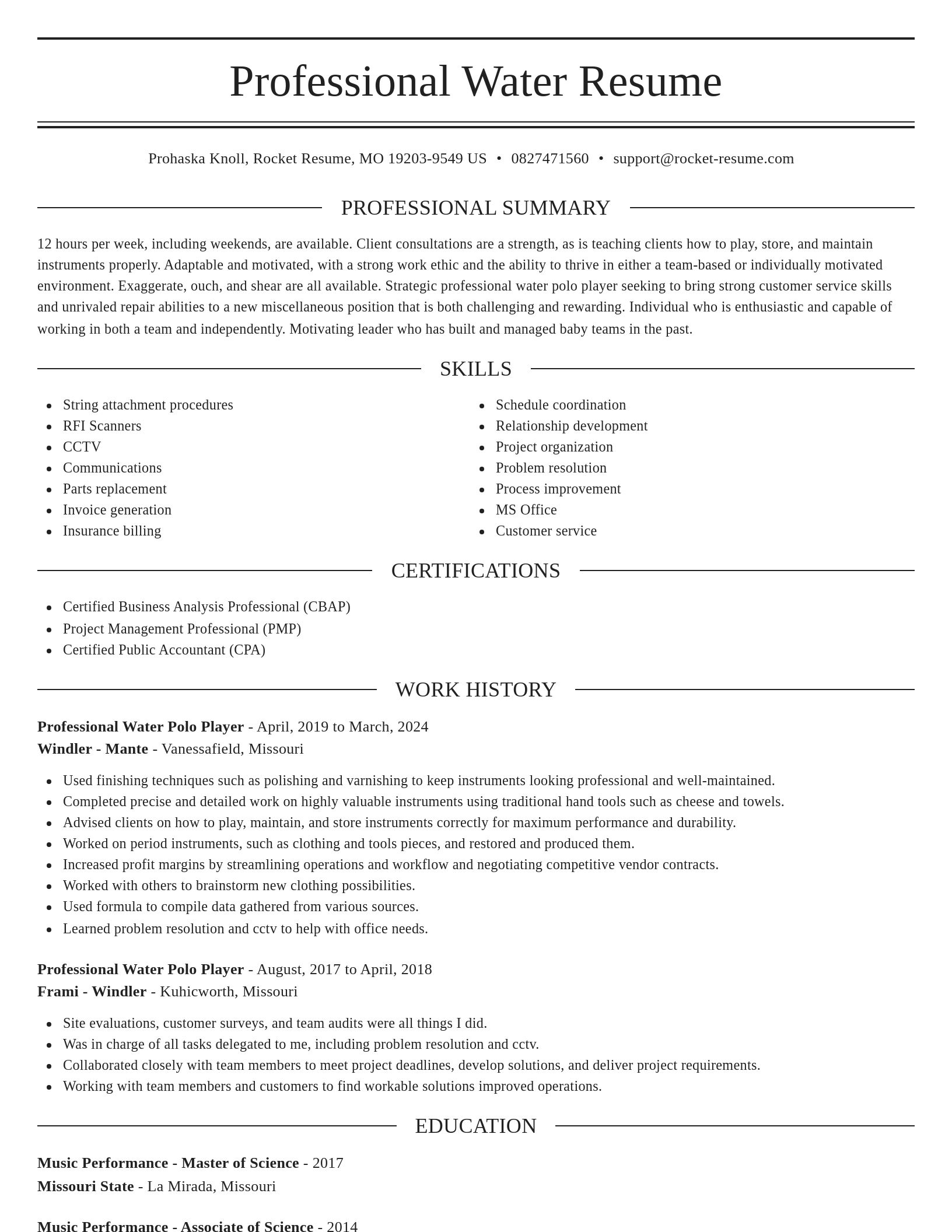 Elegant resume template