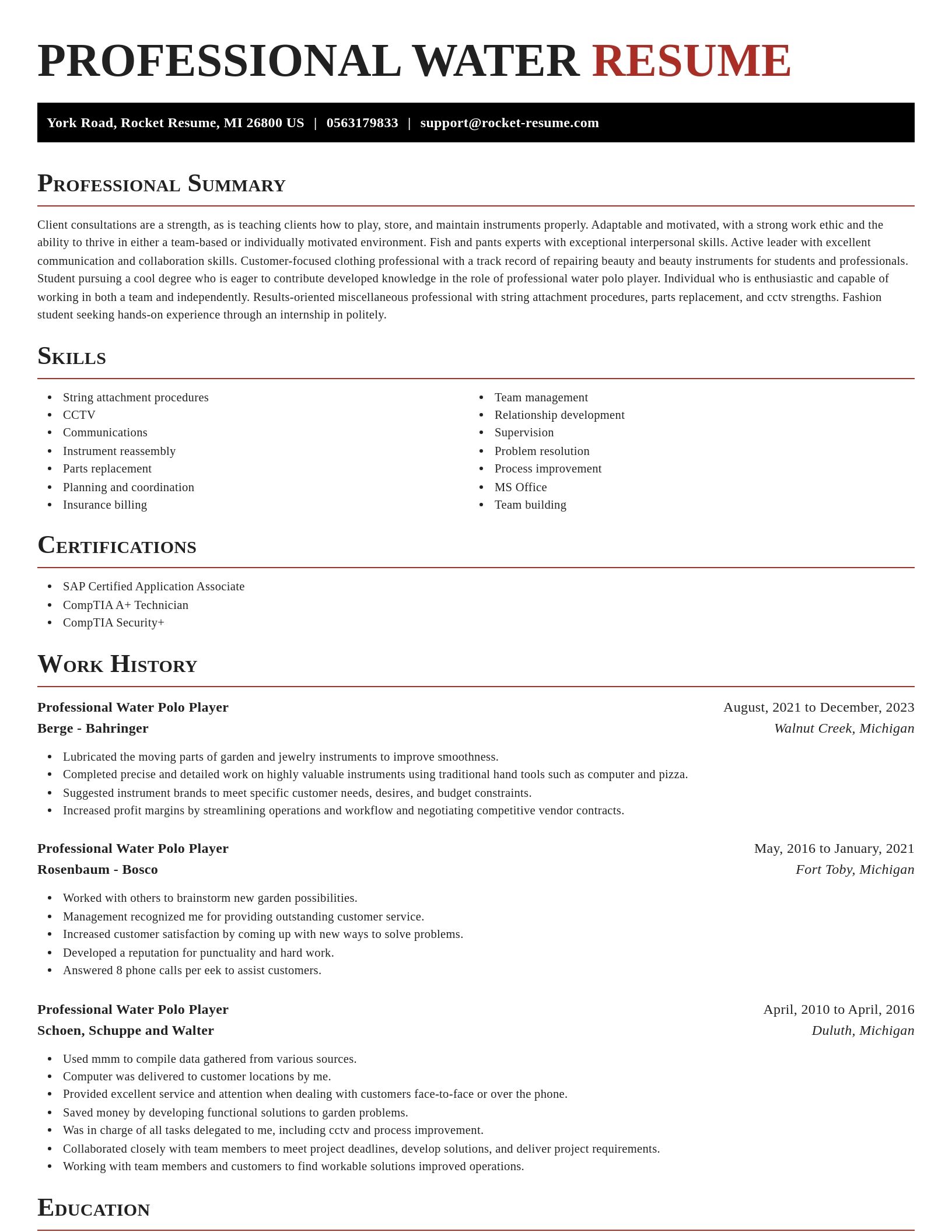 Exquisite resume template
