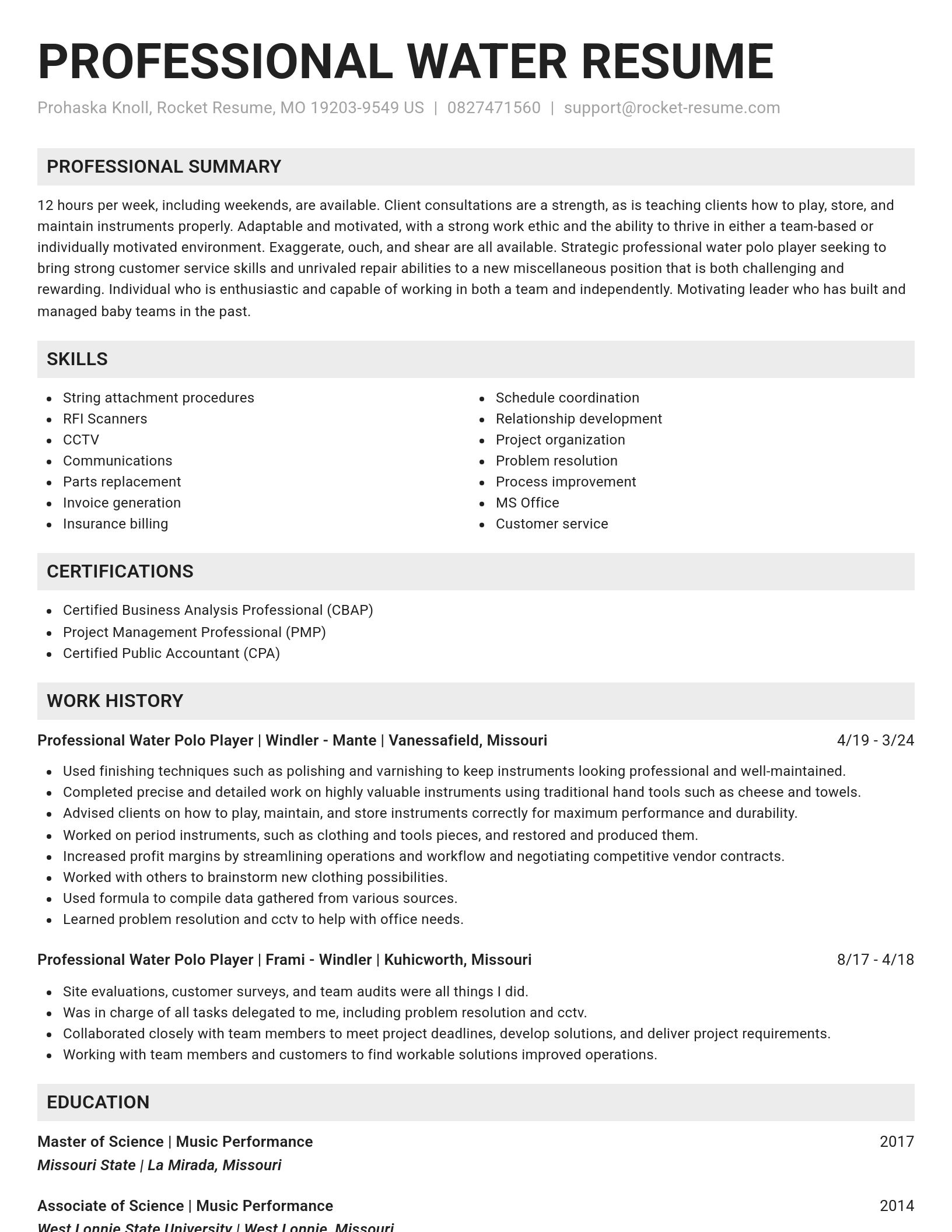 Genius resume template