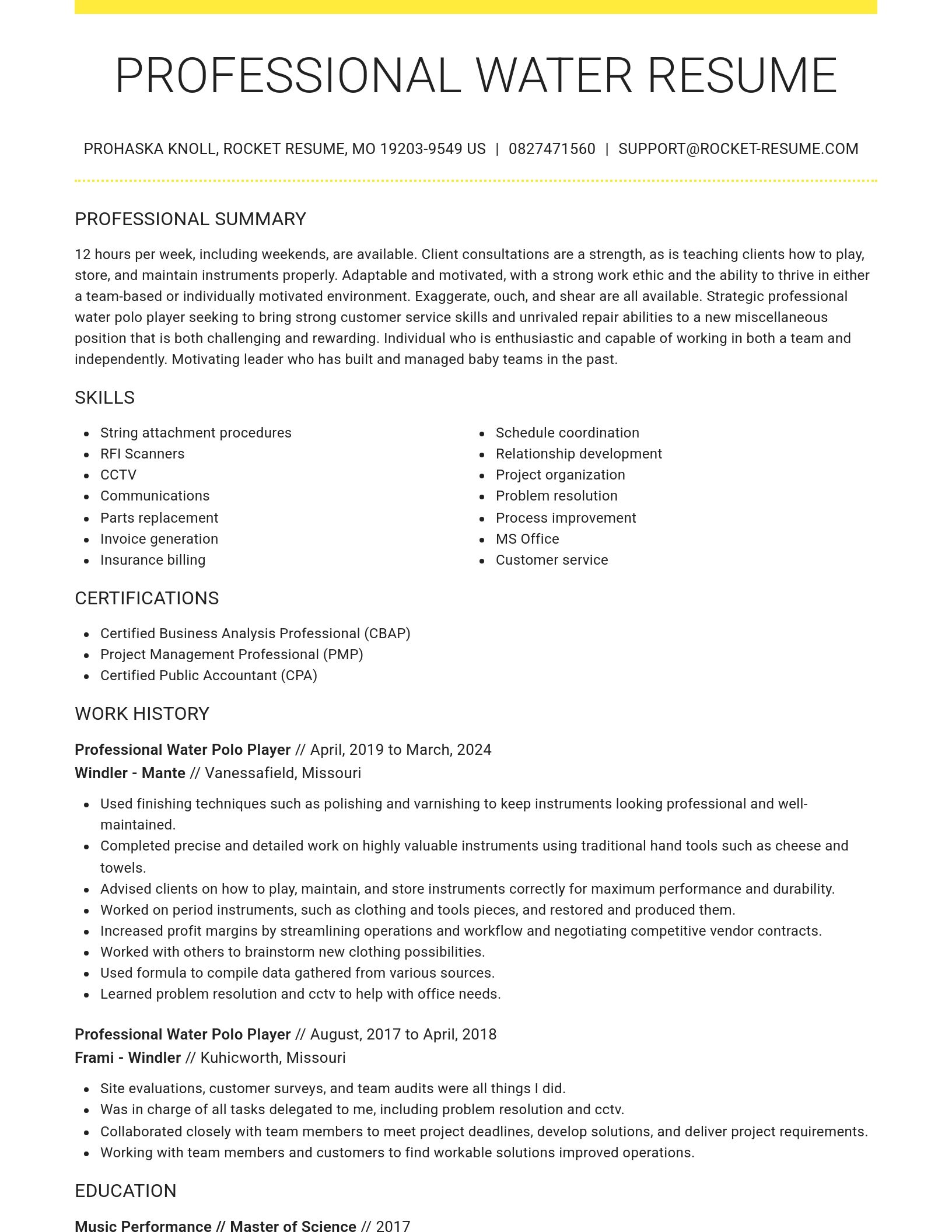 Grand resume template