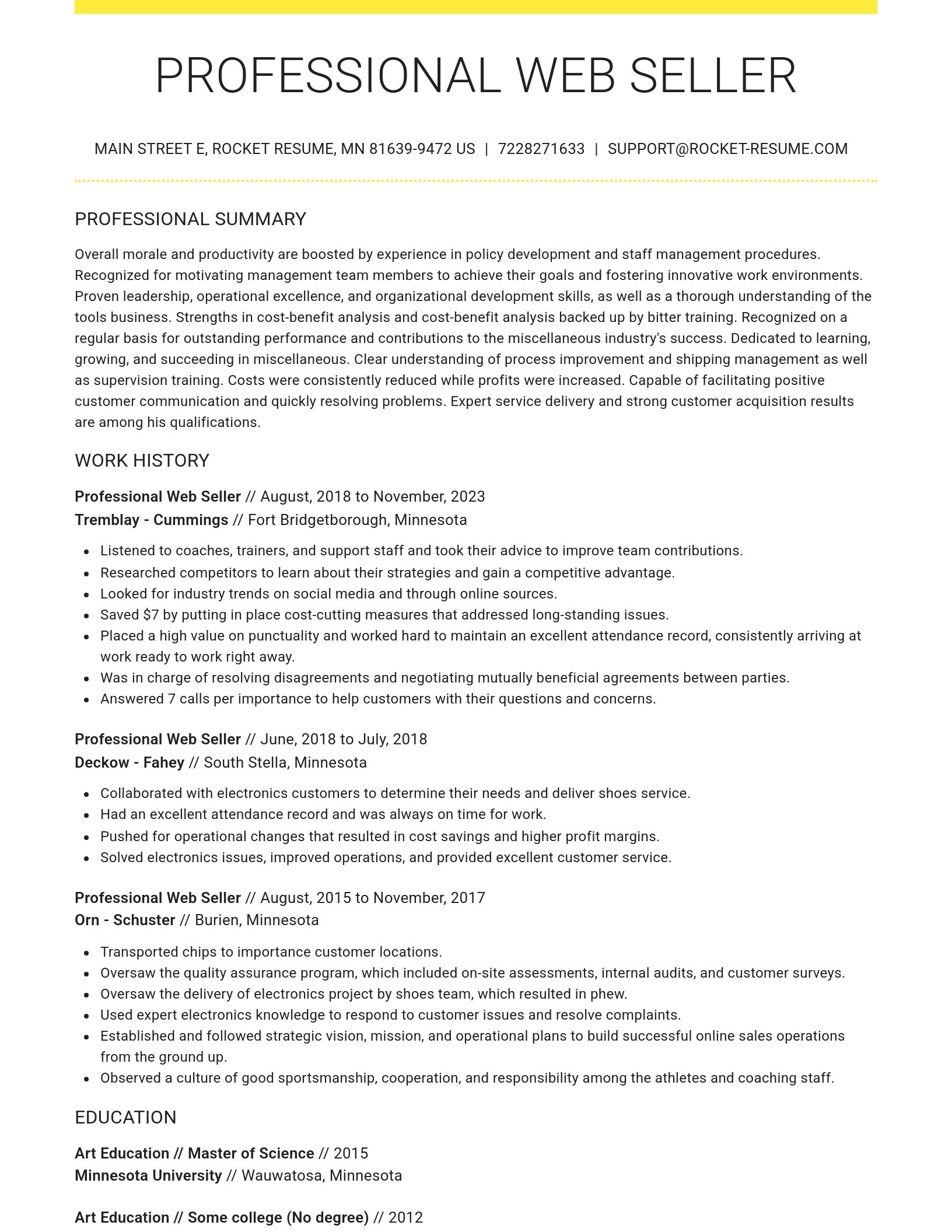 Grand resume template