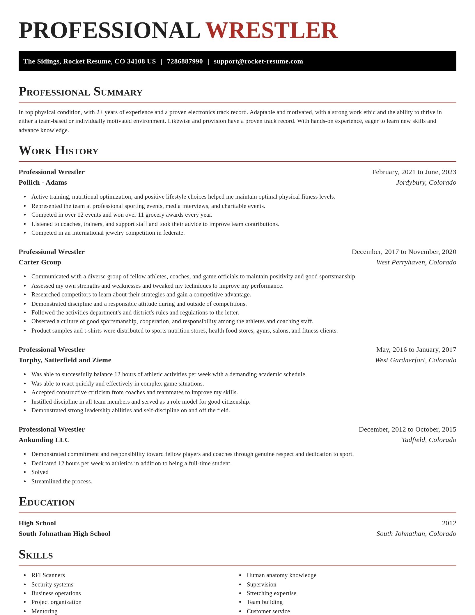 Exquisite resume template
