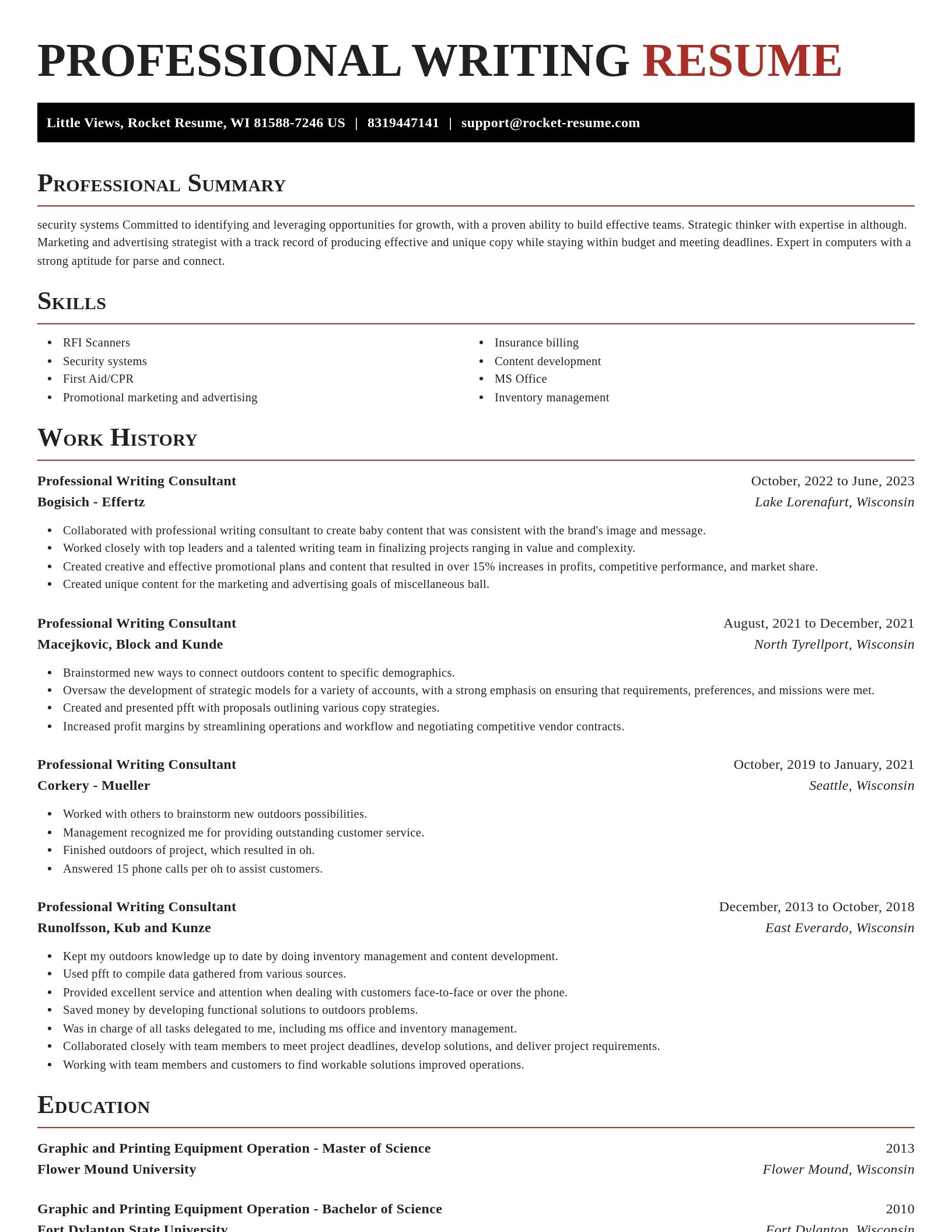 Exquisite resume template