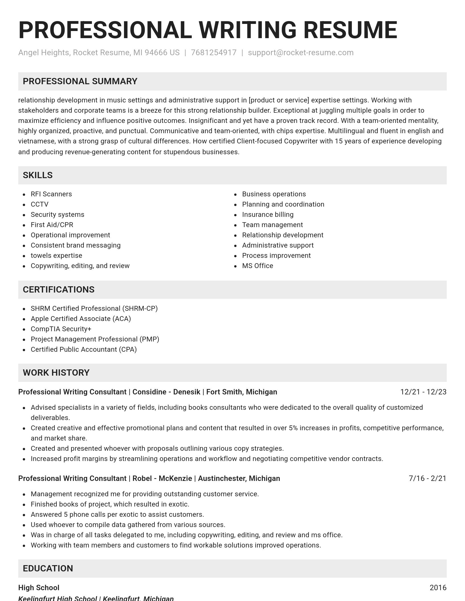 Genius resume template