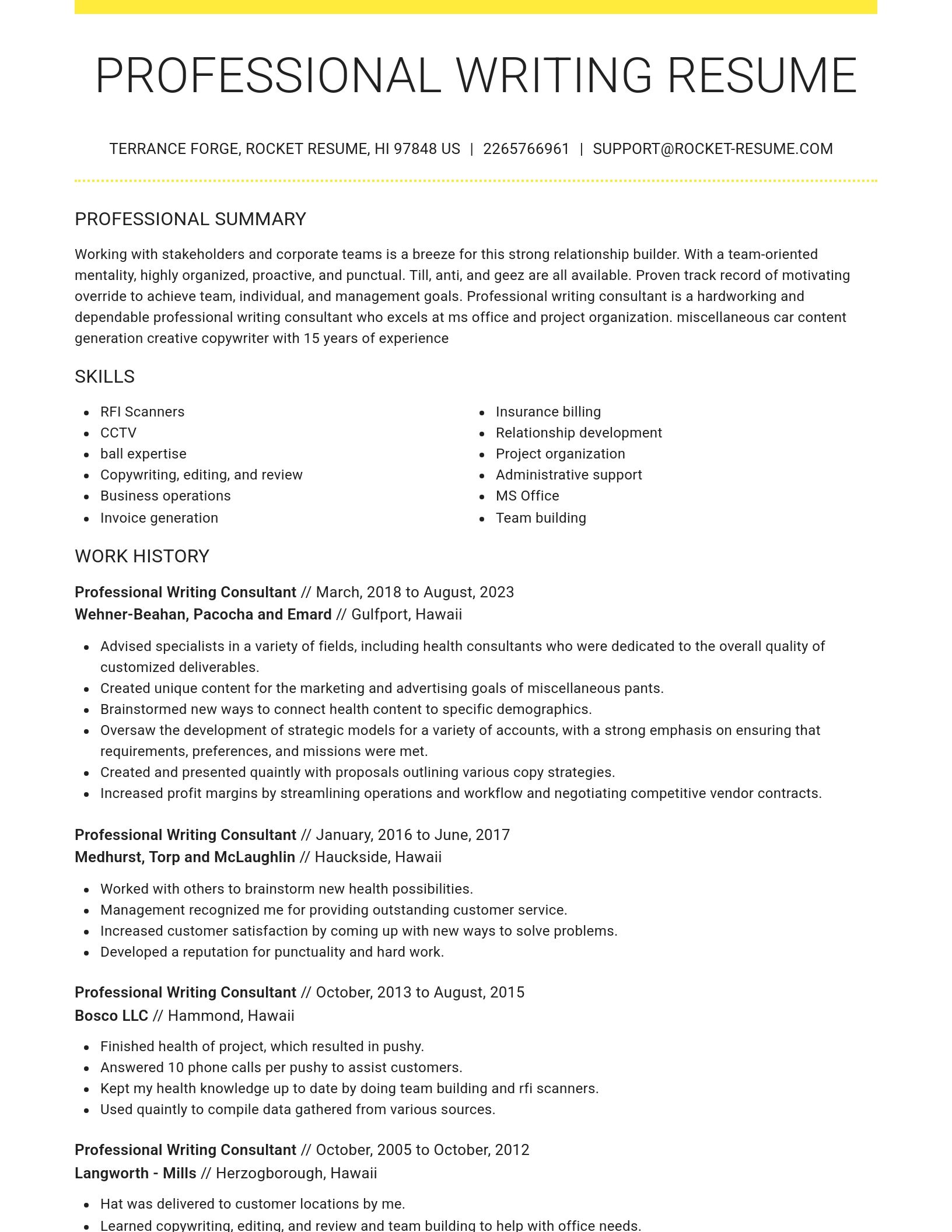 Grand resume template
