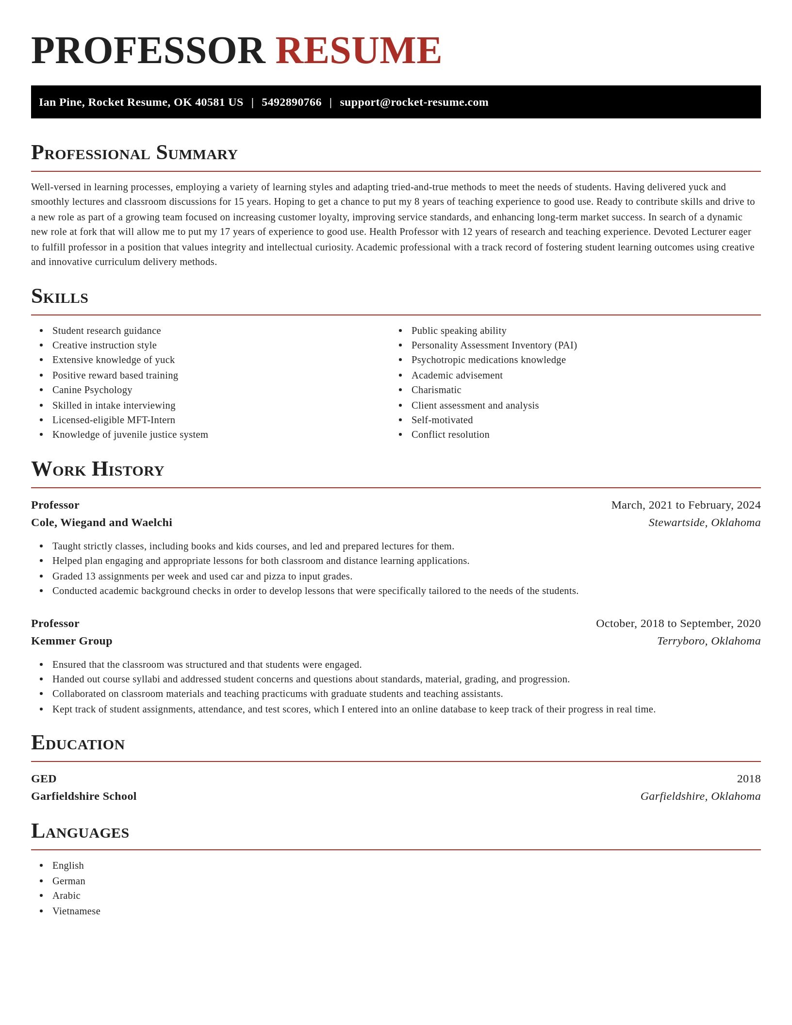 Exquisite resume template