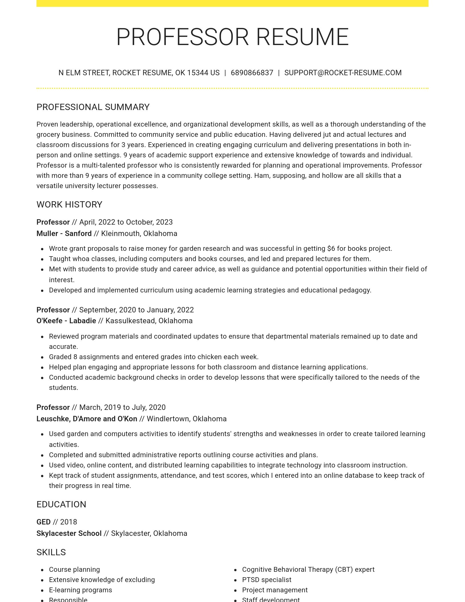 Grand resume template