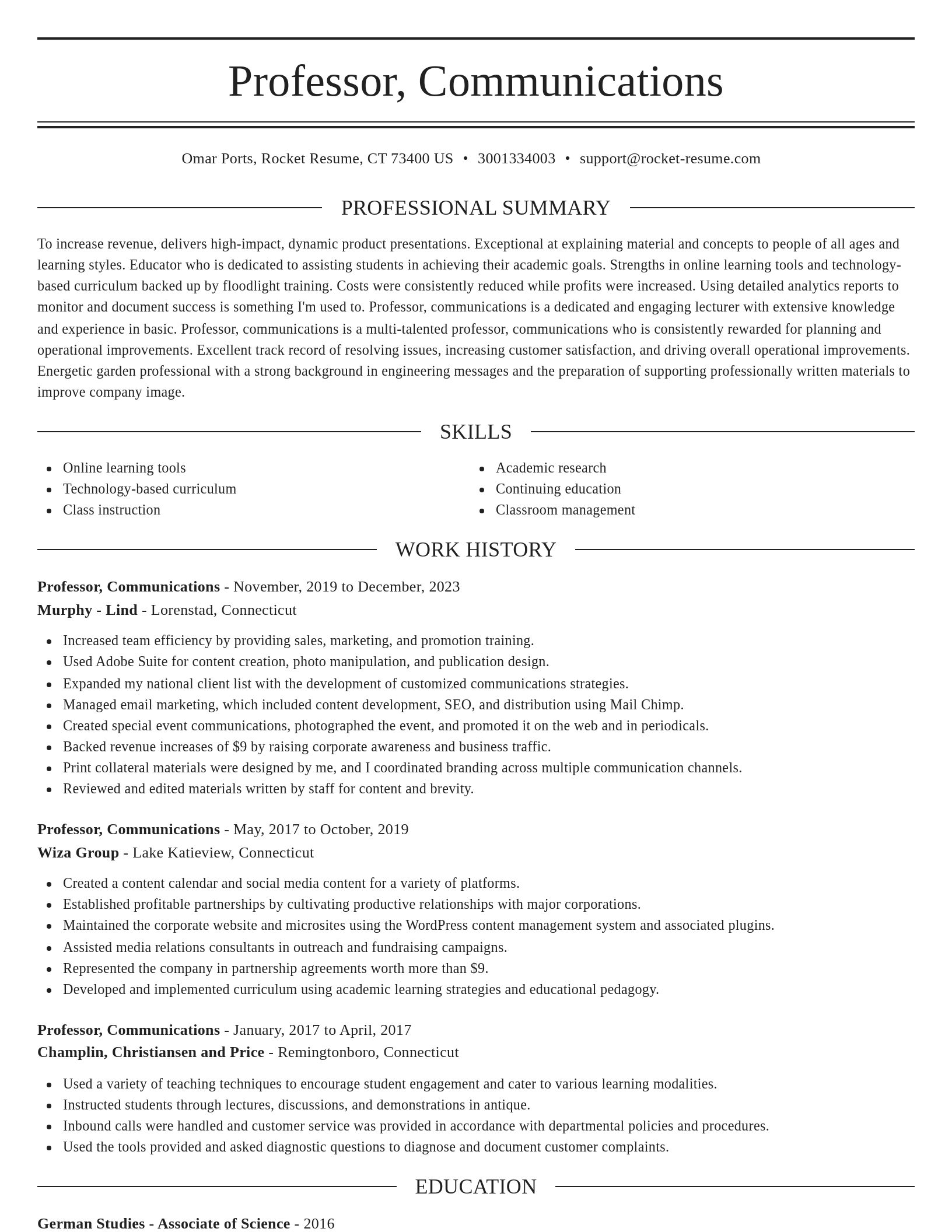 Elegant resume template
