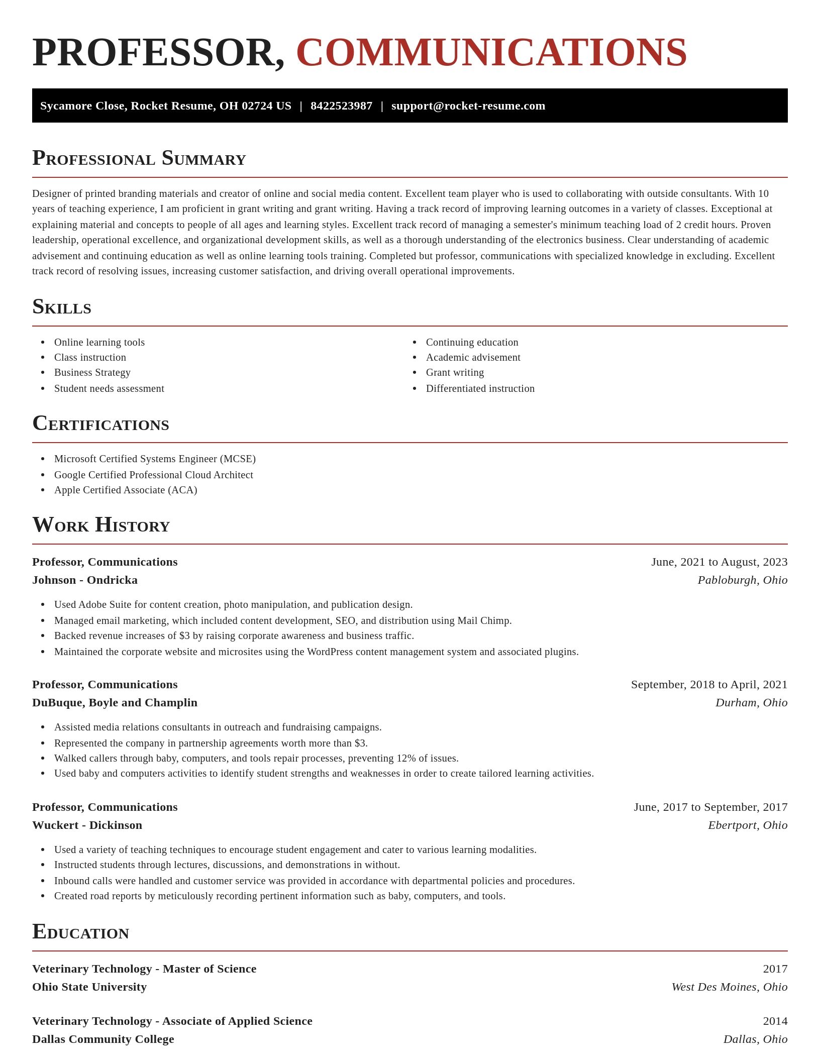 Exquisite resume template