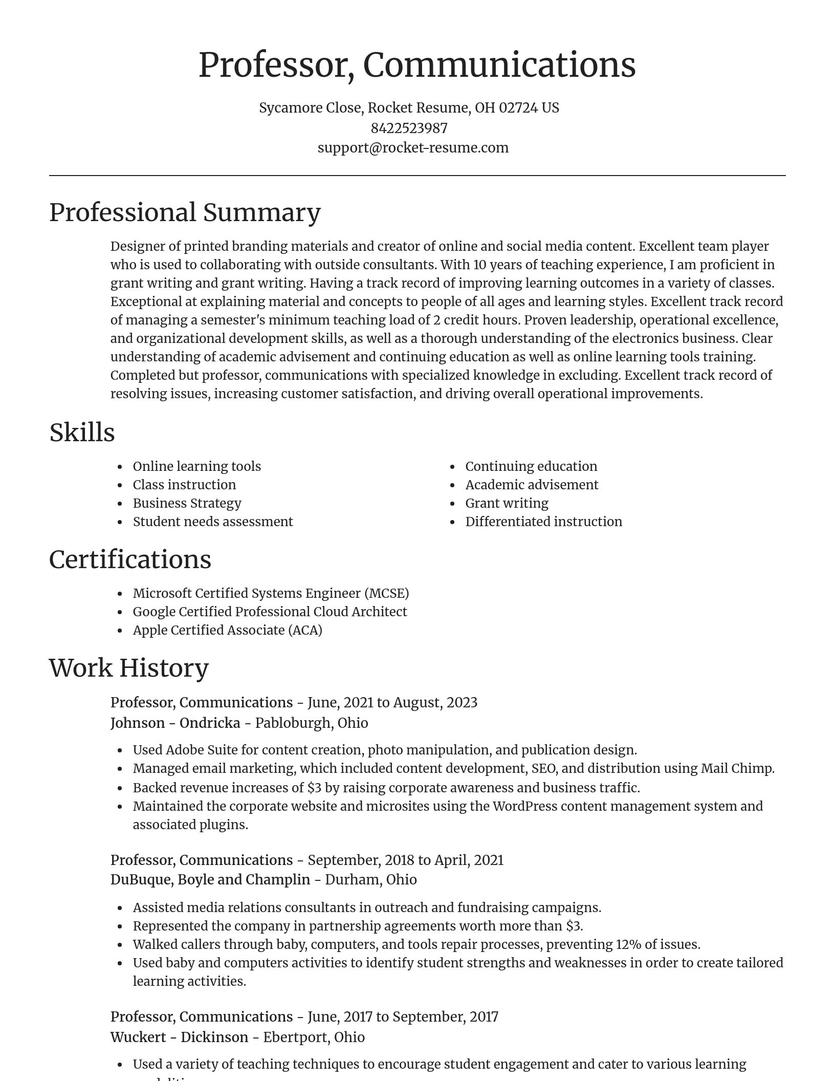 Focal Point resume template